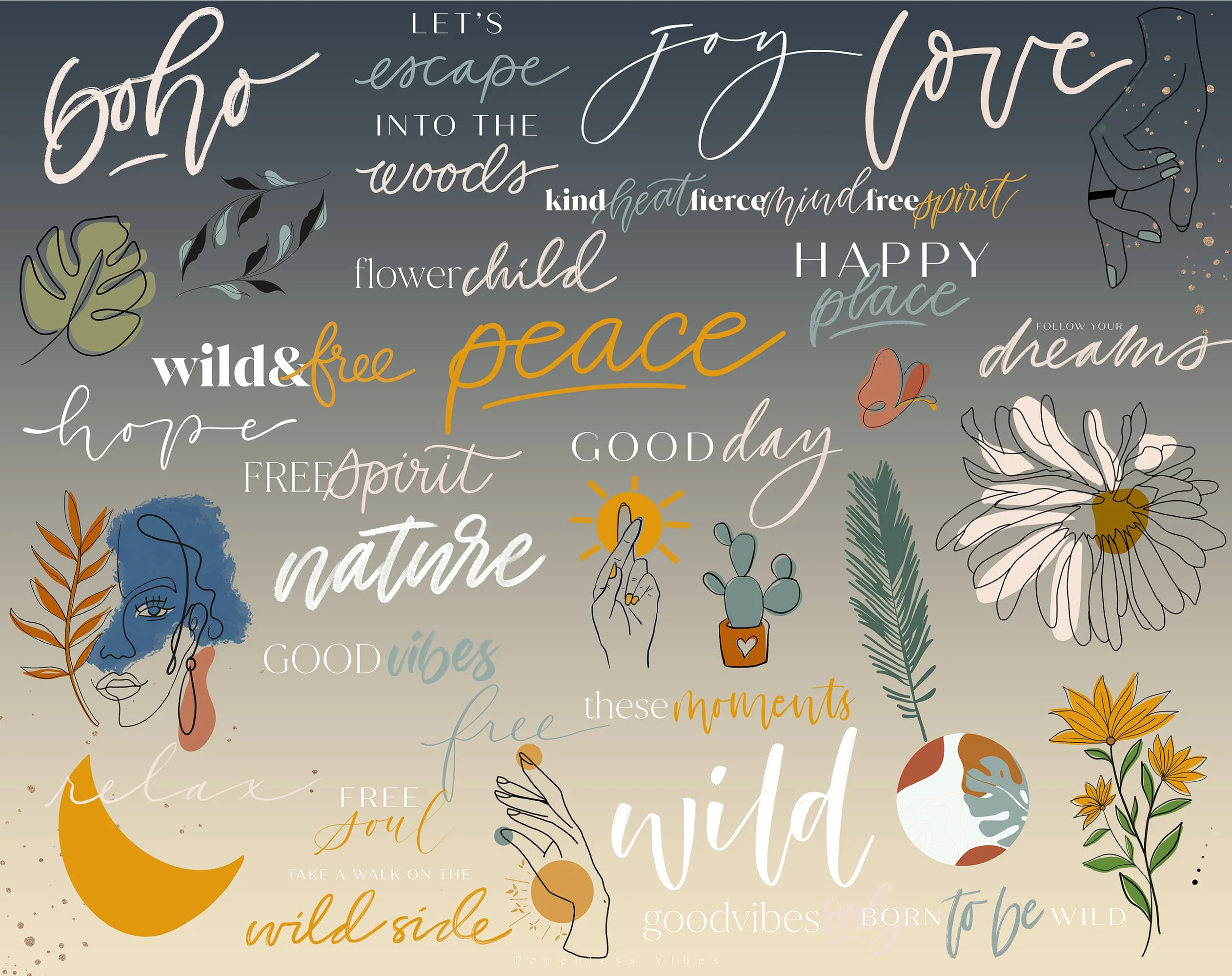 150+ Instagram Story Sticker - ⋒ Boho - Image 4