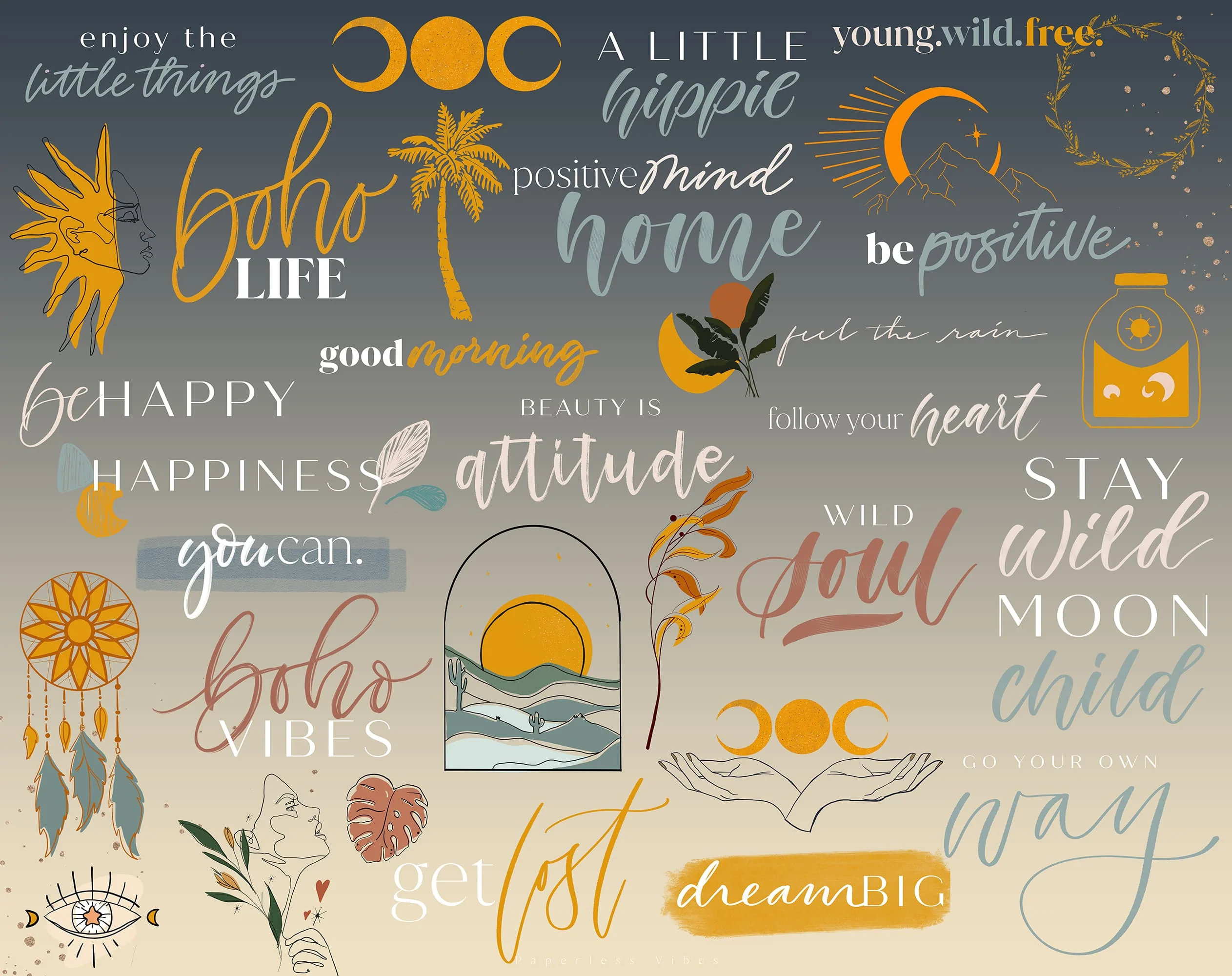 150+ Instagram Story Sticker - ⋒ Boho - Image 5