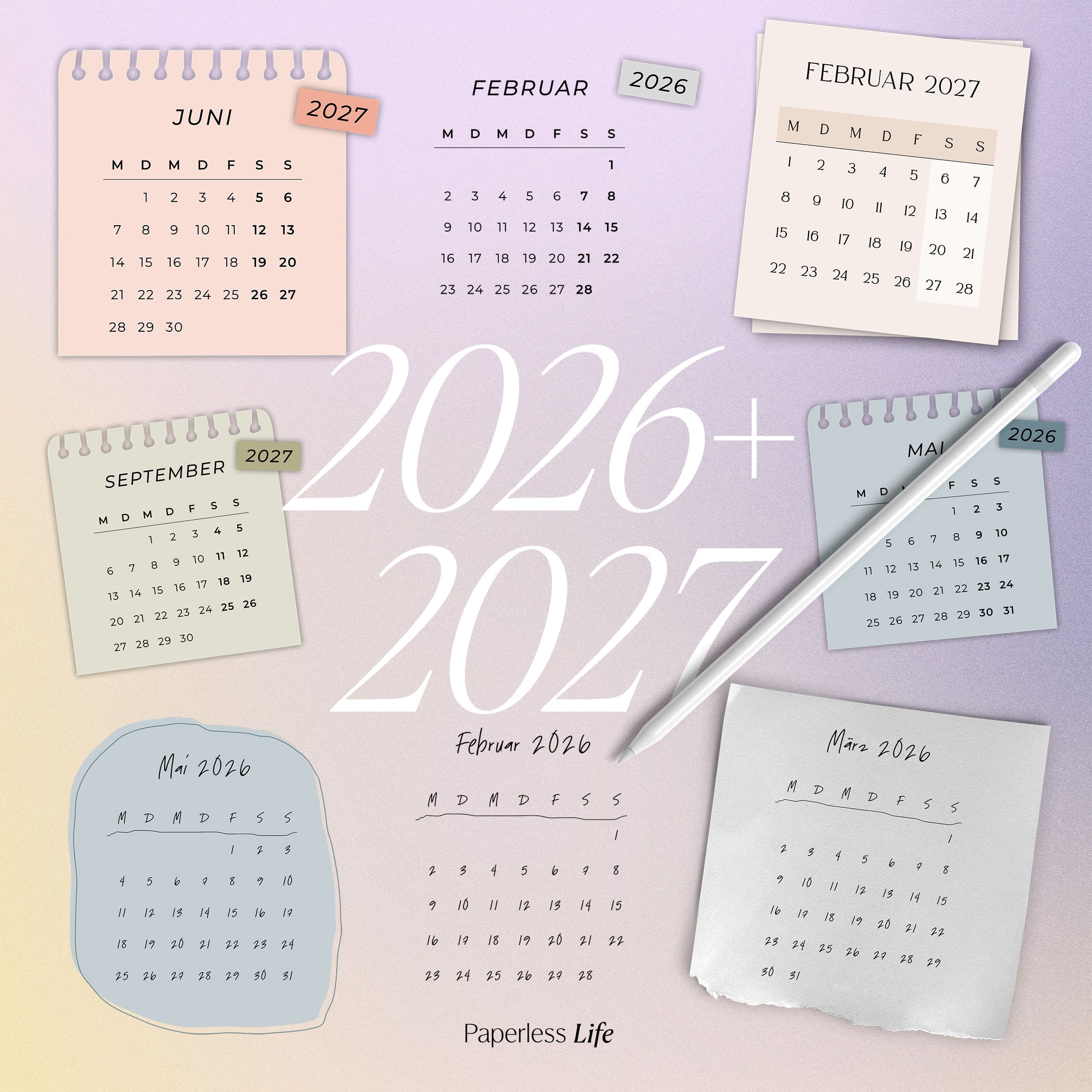 Digitale Sticker | Kalender-Sticker 2026, 2027, 2028 - Image 13