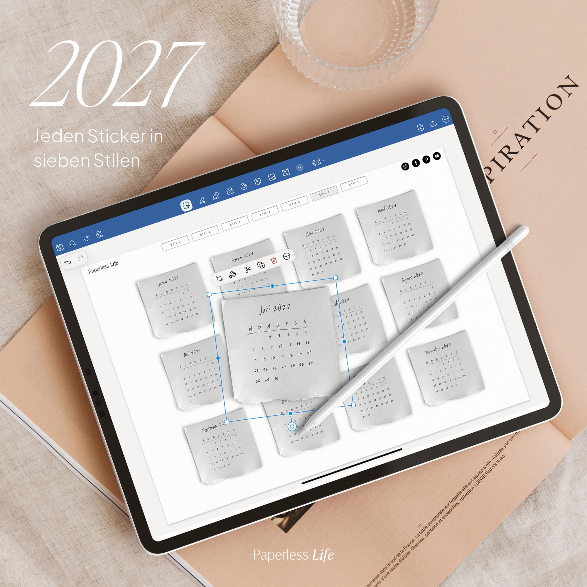 Digitale Sticker | Kalender-Sticker 2026, 2027, 2028 - Image 19
