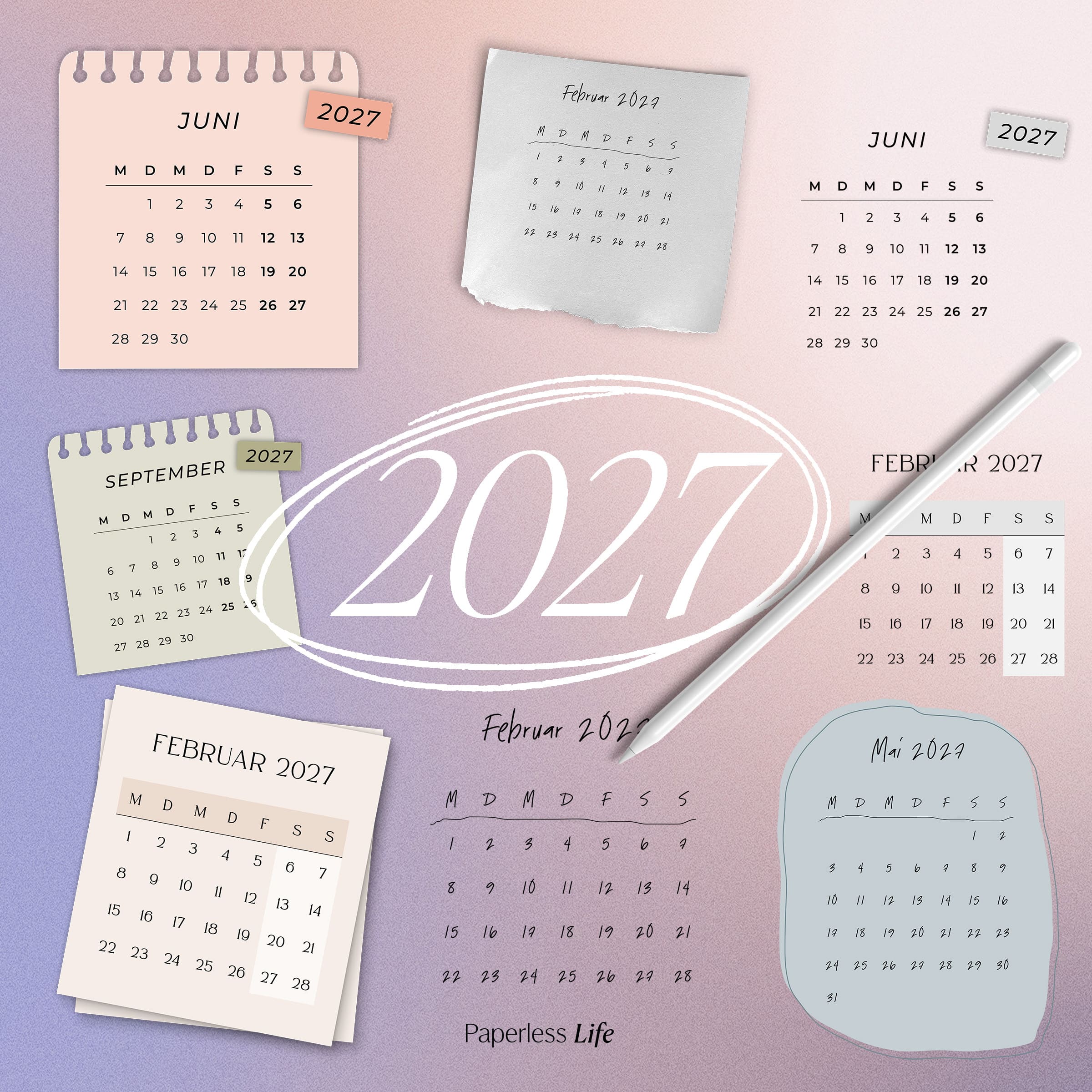Digitale Sticker | Kalender-Sticker 2026, 2027, 2028 - Image 20