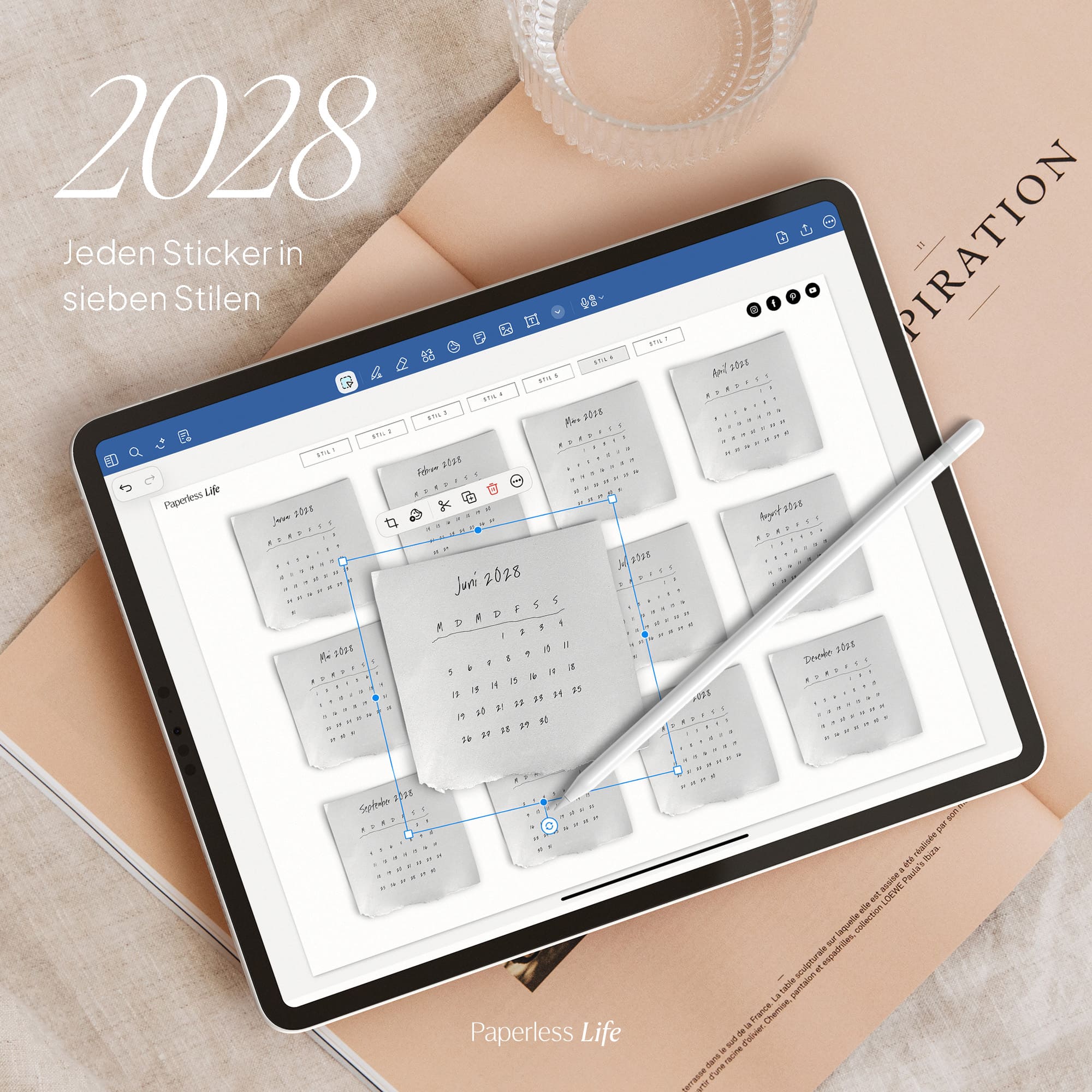Digitale Sticker | Kalender-Sticker 2026, 2027, 2028 - Image 24