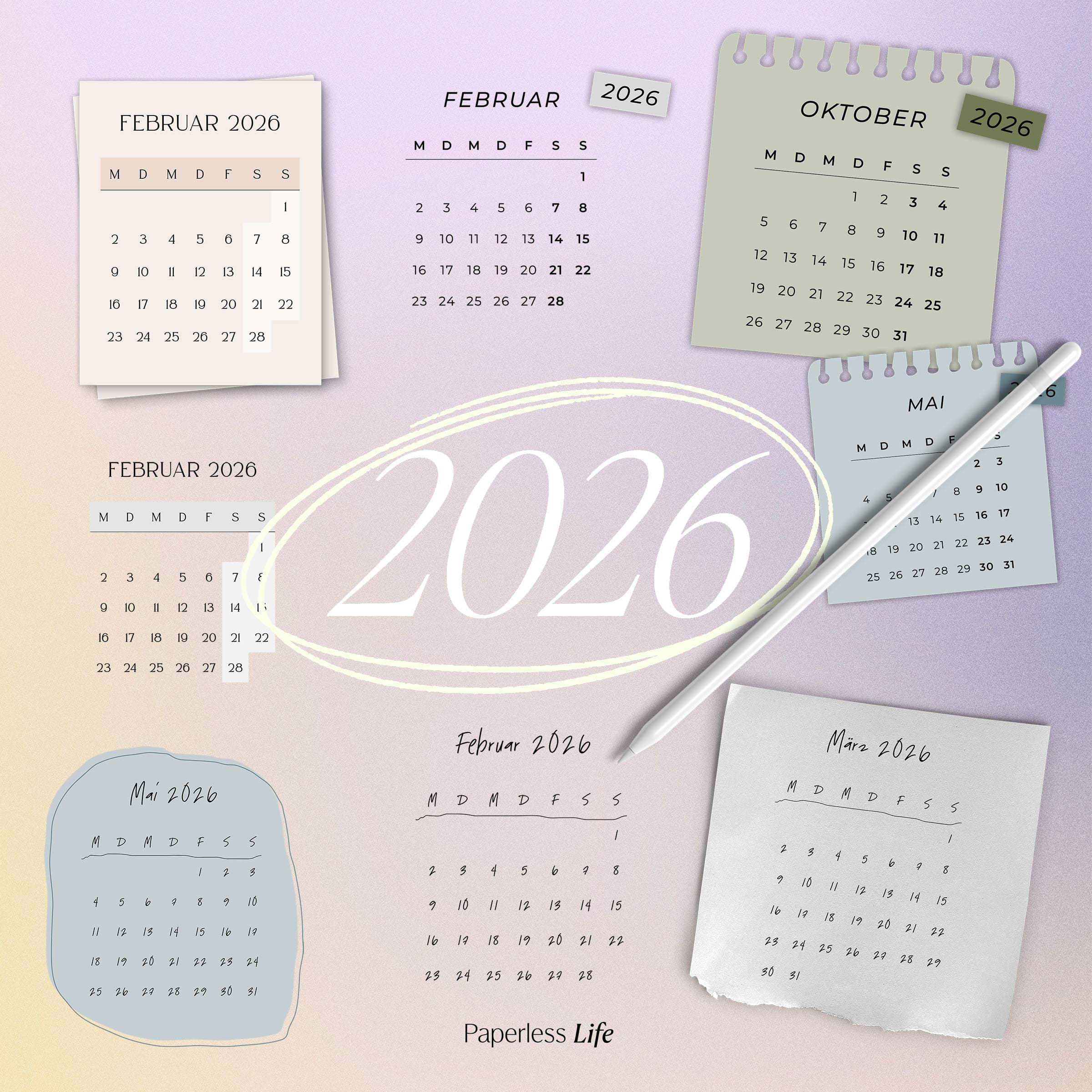 Digitale Sticker | Kalender-Sticker 2026, 2027, 2028 - Image 9