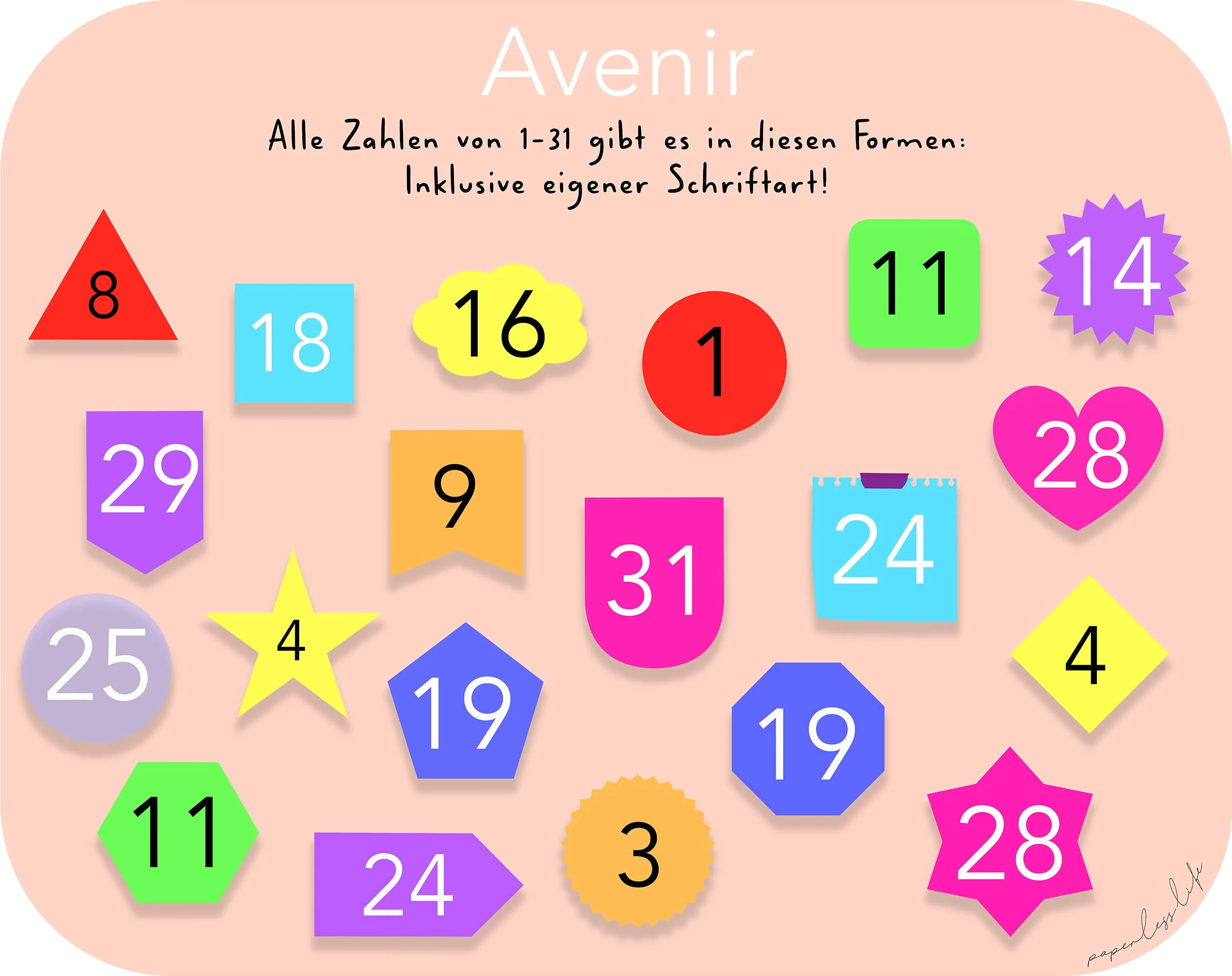 Color-Changing Goodnotes Calendar Stickers | Numbers - Image 2