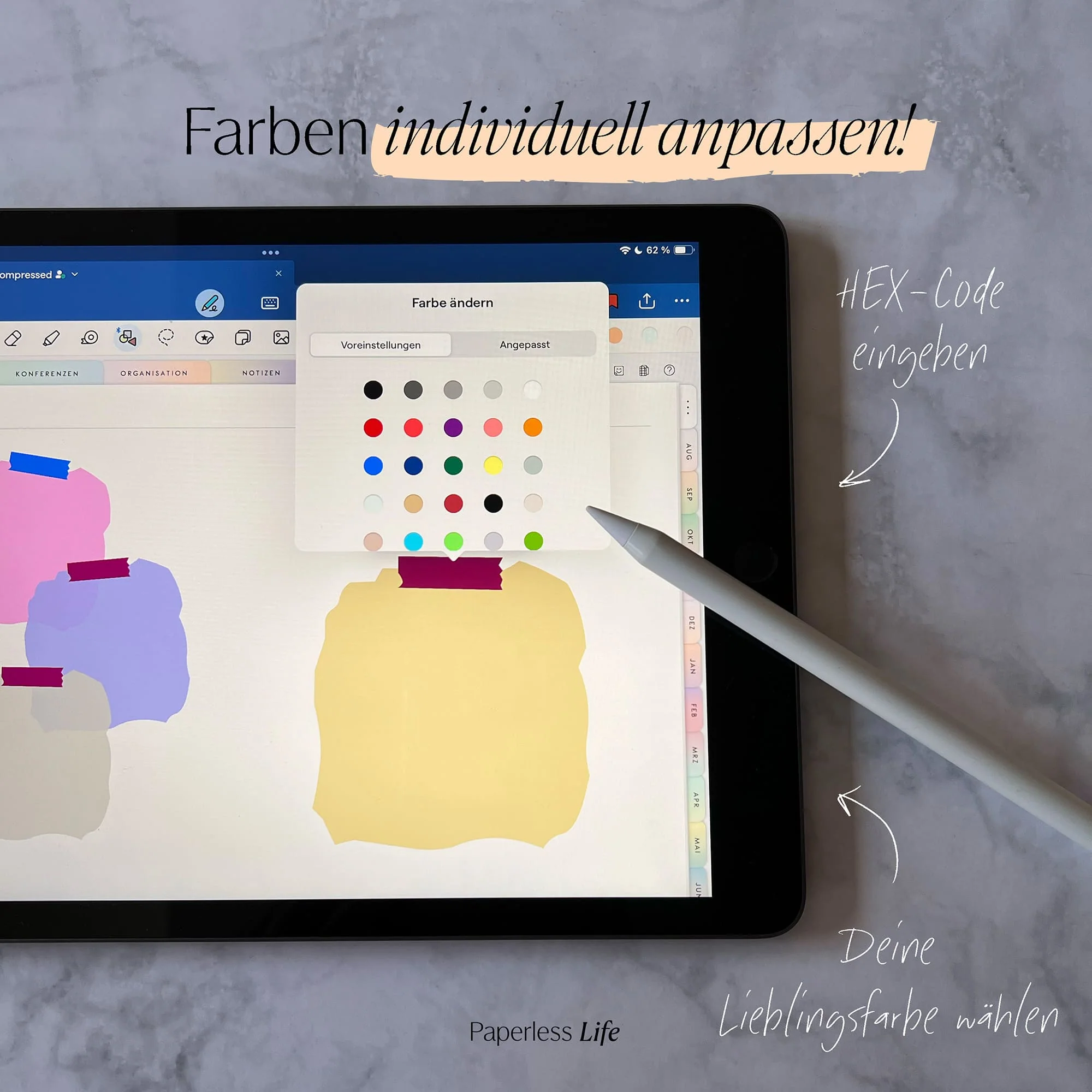 Color Changing Goodnotes Sticker | Notizzettel | Set 1 - Image 3