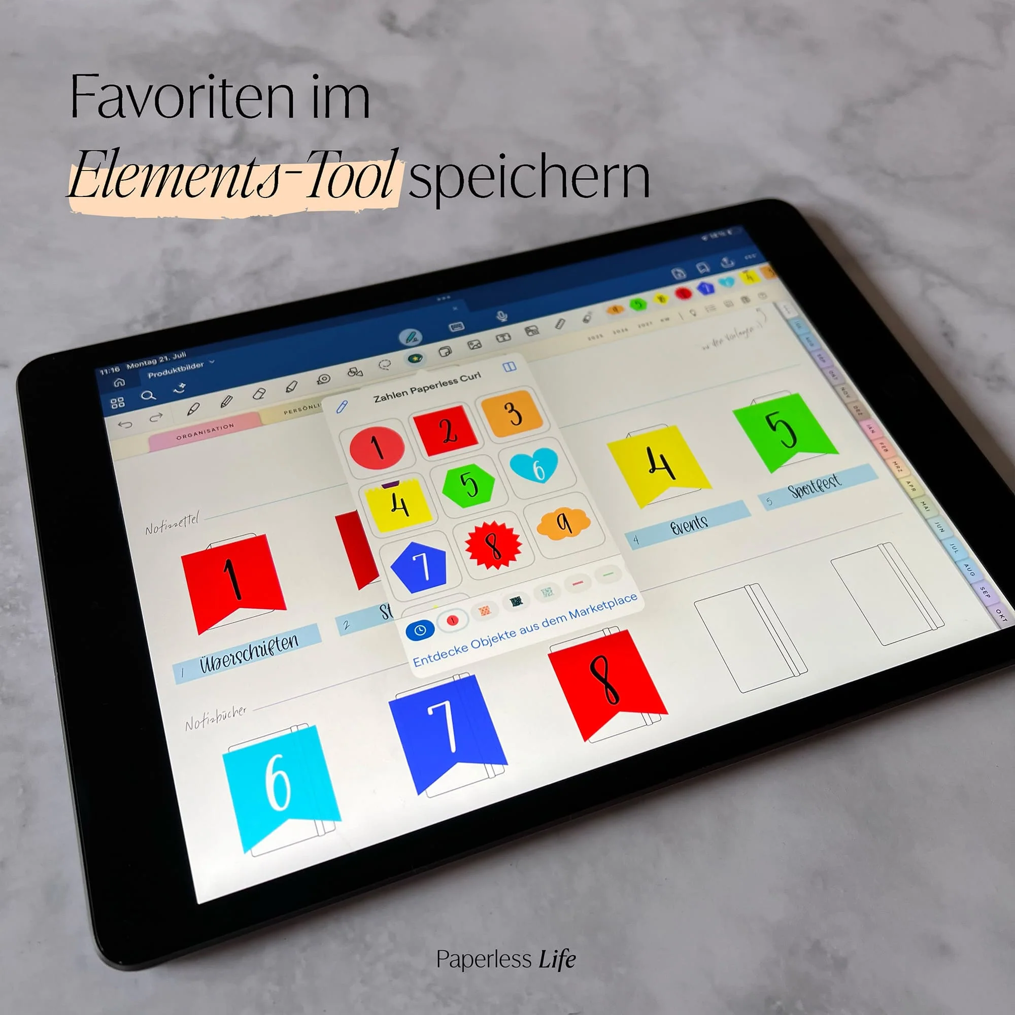 Color Changing Goodnotes Sticker | Zahlen - Image 27