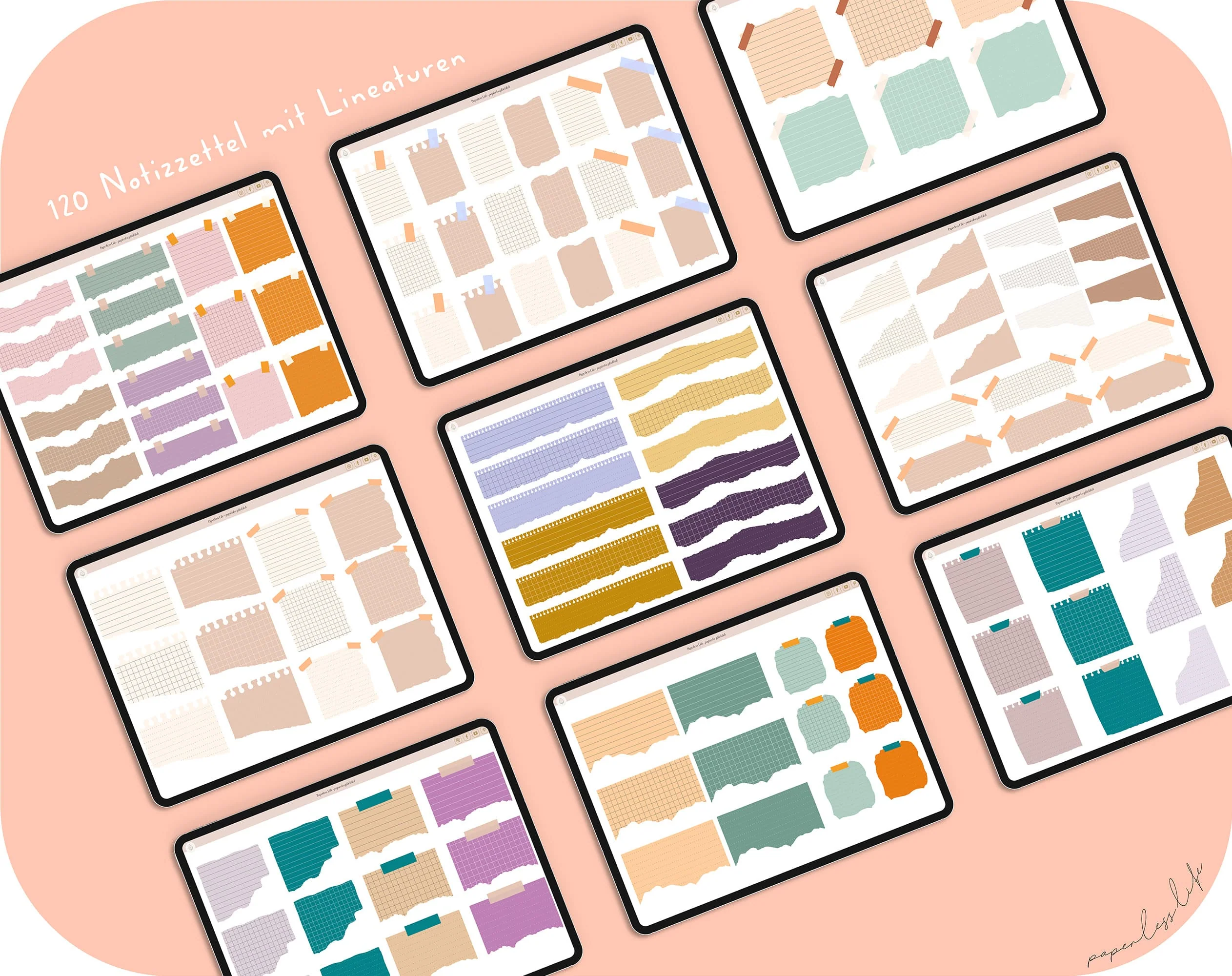 Color-Changing Goodnotes Torn Paper Stickers | Set of 120 - Image 4