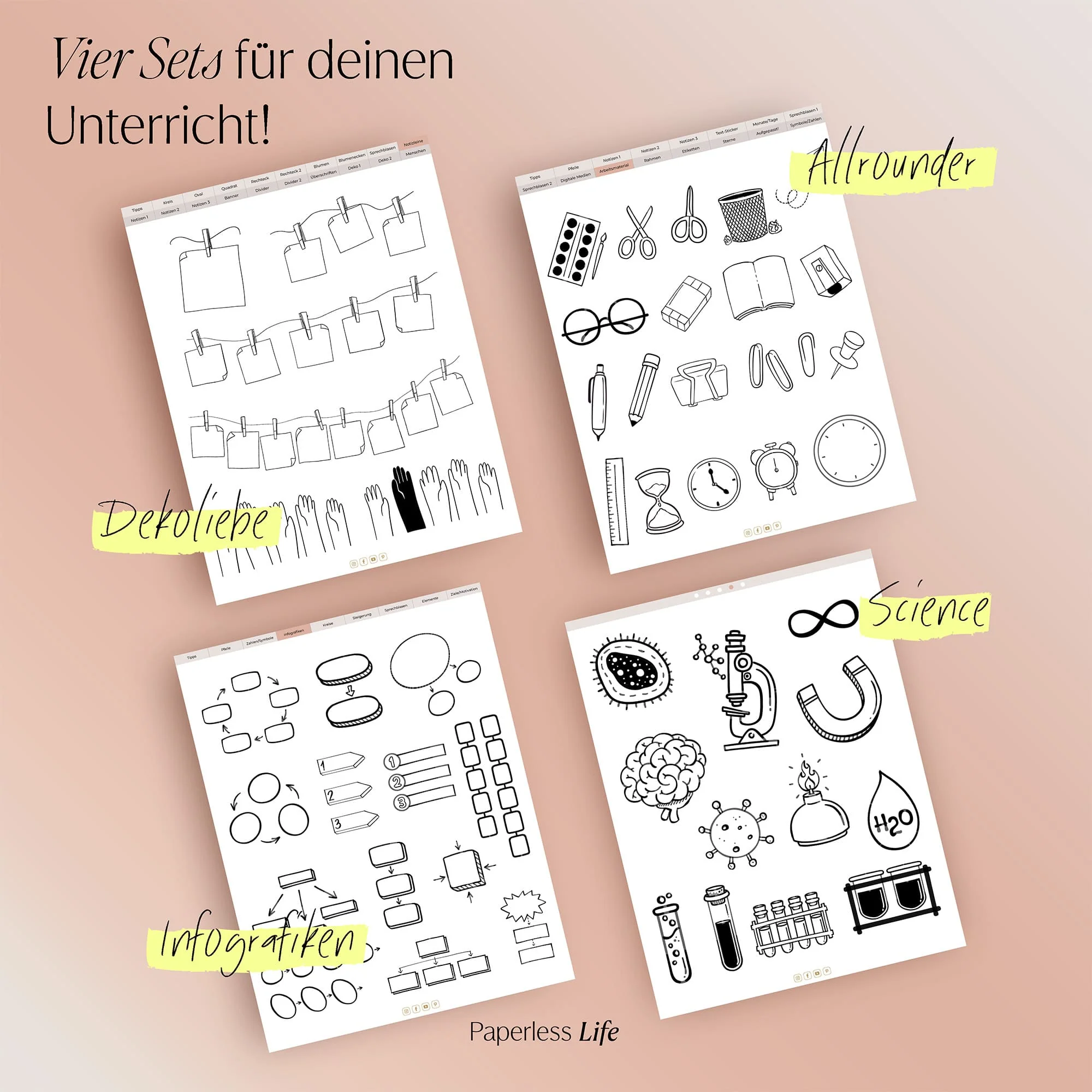 "Die Arbeitsblatt-Fabrik" - Digitale Sticker für die Gestaltung der Arbeitsblätter - Image 18