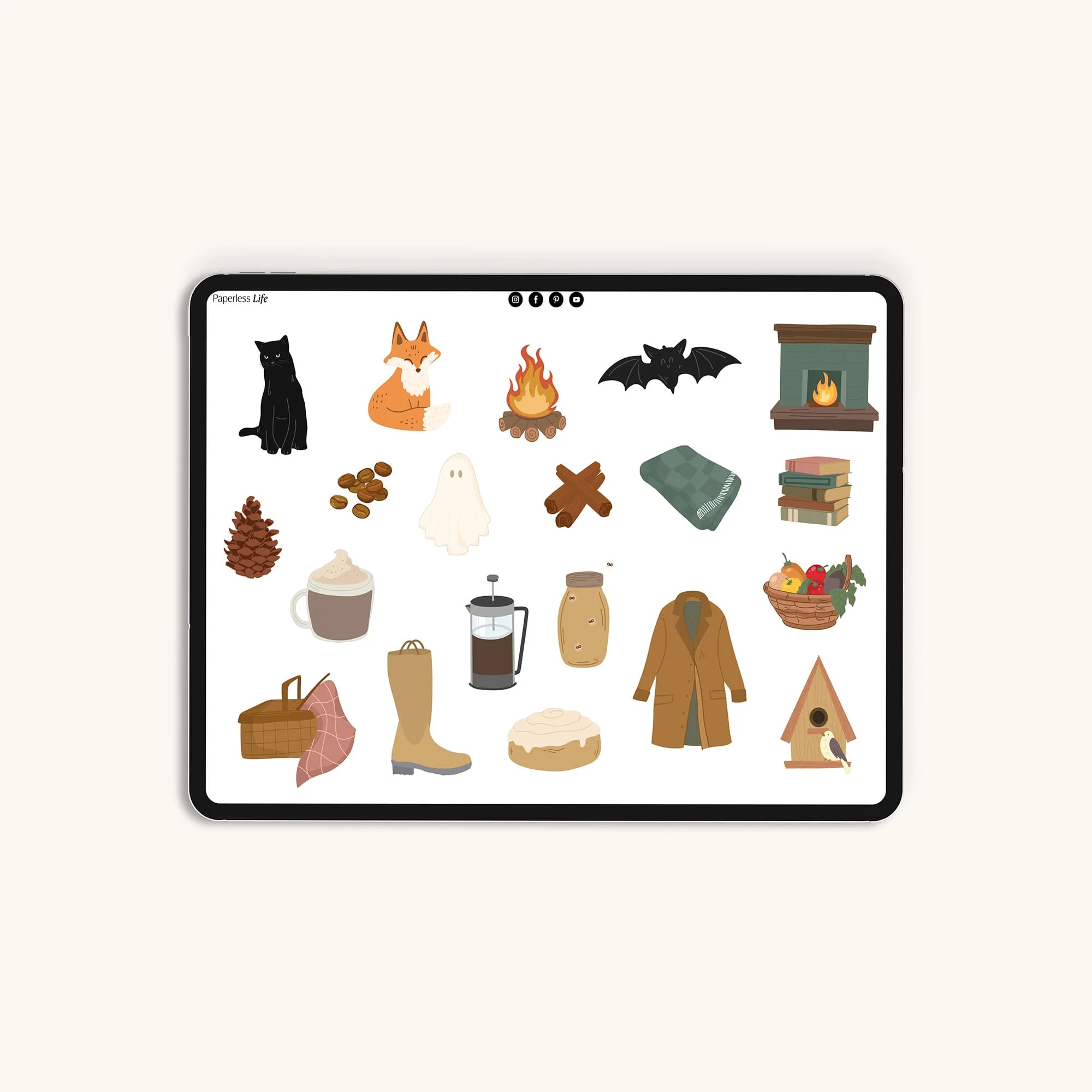 200+ Digitale Sticker | Herbst Vibes