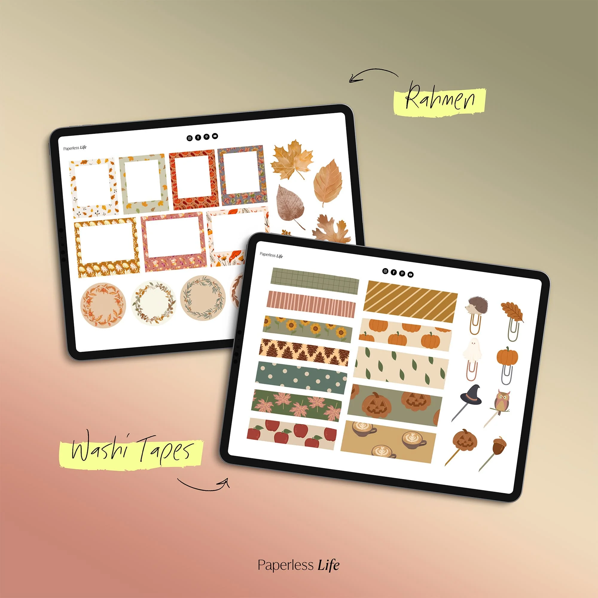 200+ Digitale Sticker | Herbst Vibes - Image 6