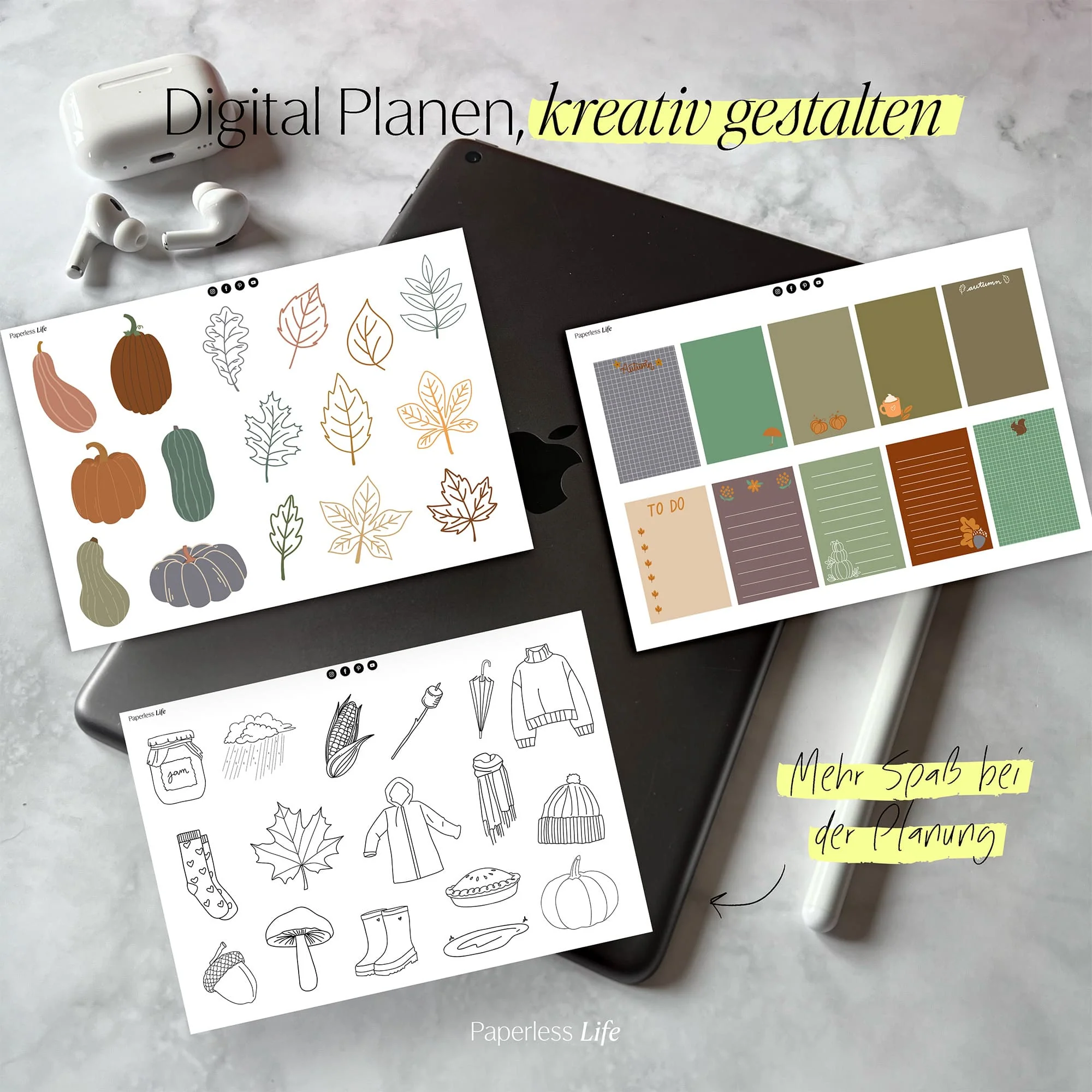 200+ Digitale Sticker | Herbst Vibes - Image 7