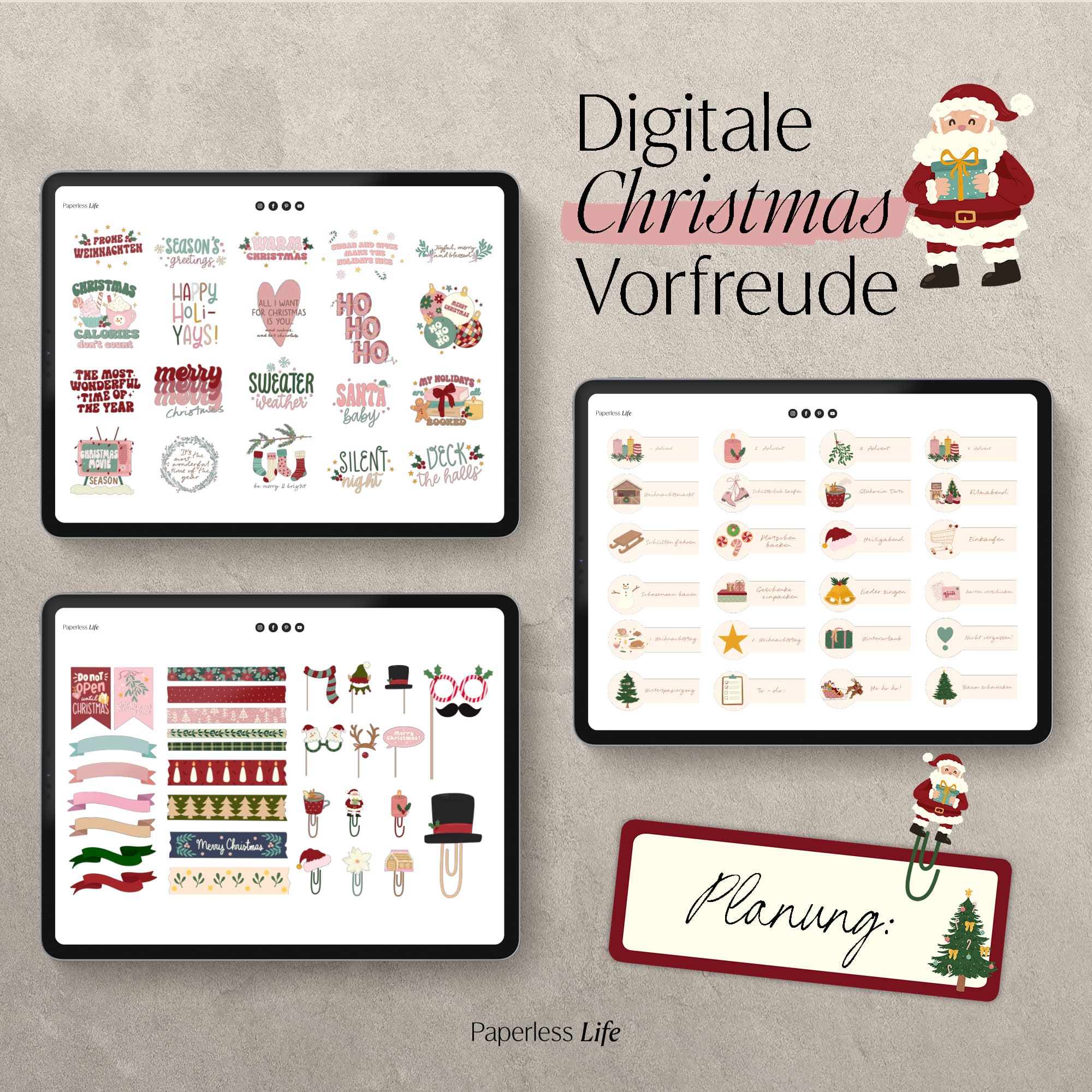 Digitale Sticker | Weihnachten "Merry Stickmas" - Image 6