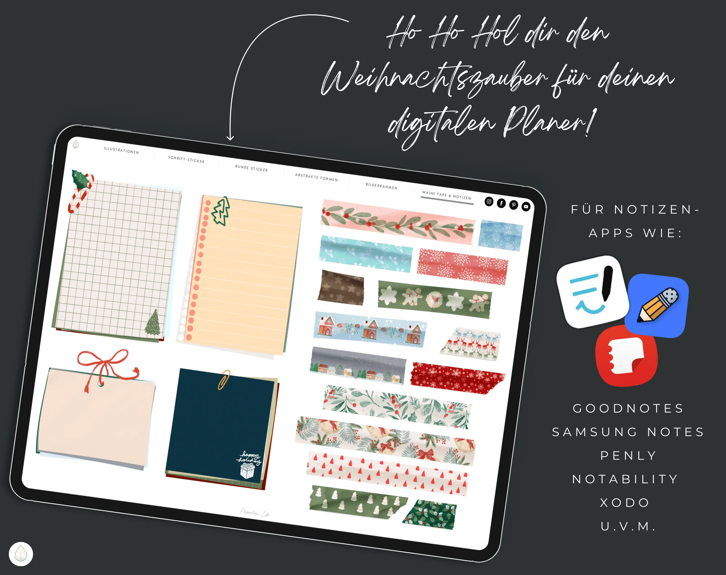 Digitale Sticker | Weihnachten "Weihnachtszauber" - Image 4