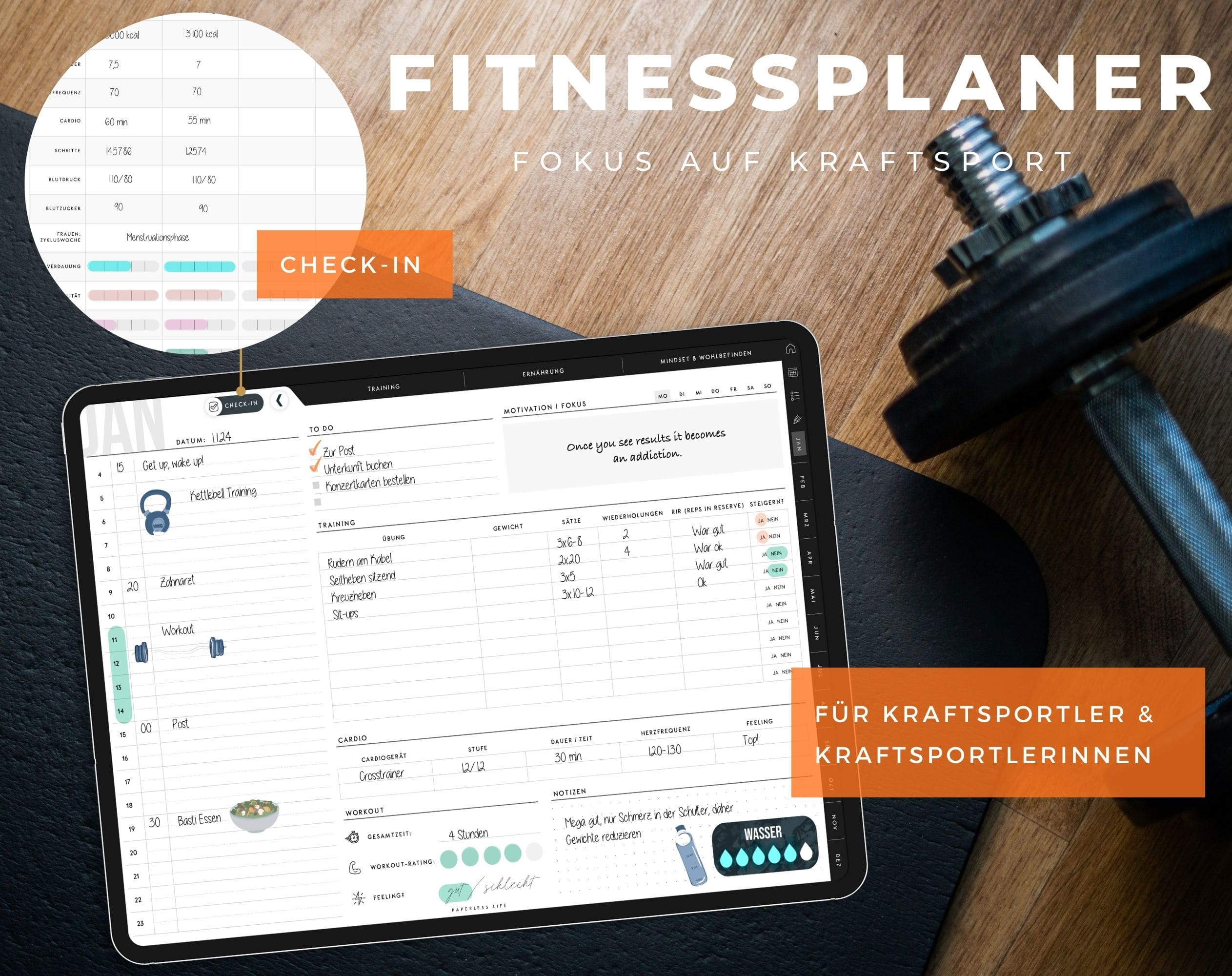 Digitaler Fitnessplaner | Sportplaner | Undatiert - Image 20
