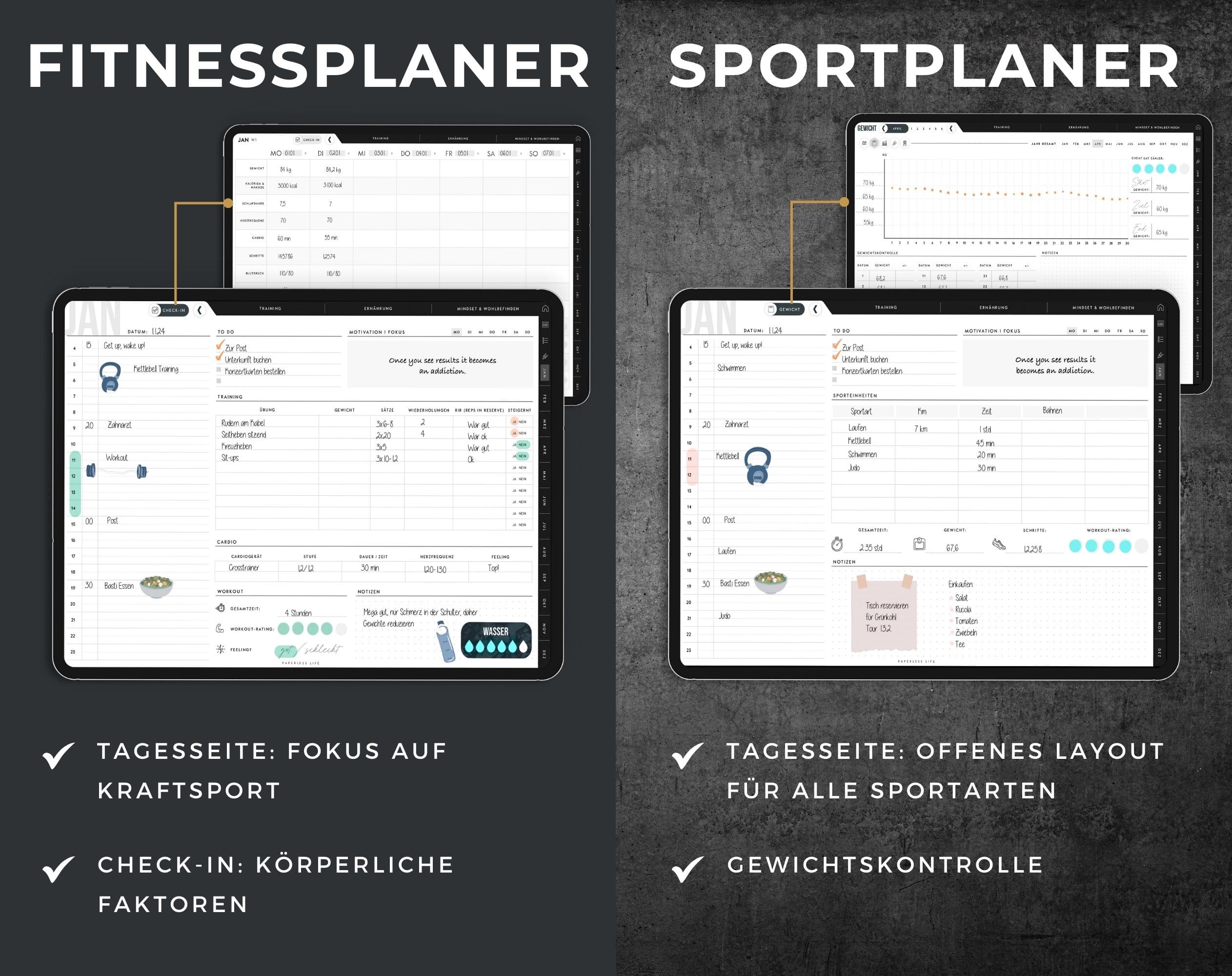 Digitaler Fitnessplaner | Sportplaner | Undatiert - Image 22