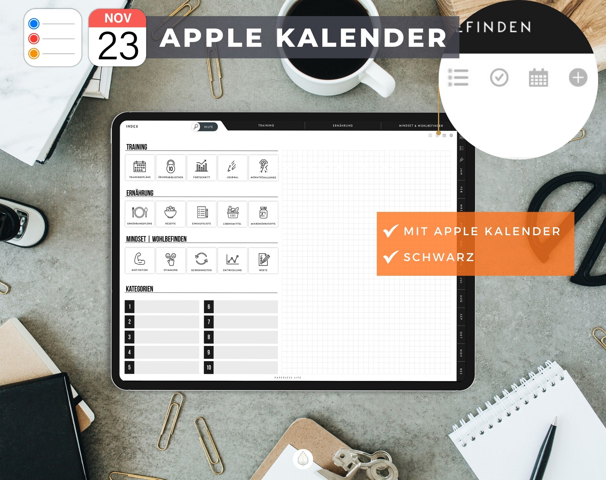 Digitaler Fitnessplaner | Sportplaner | Undatiert - Image 26