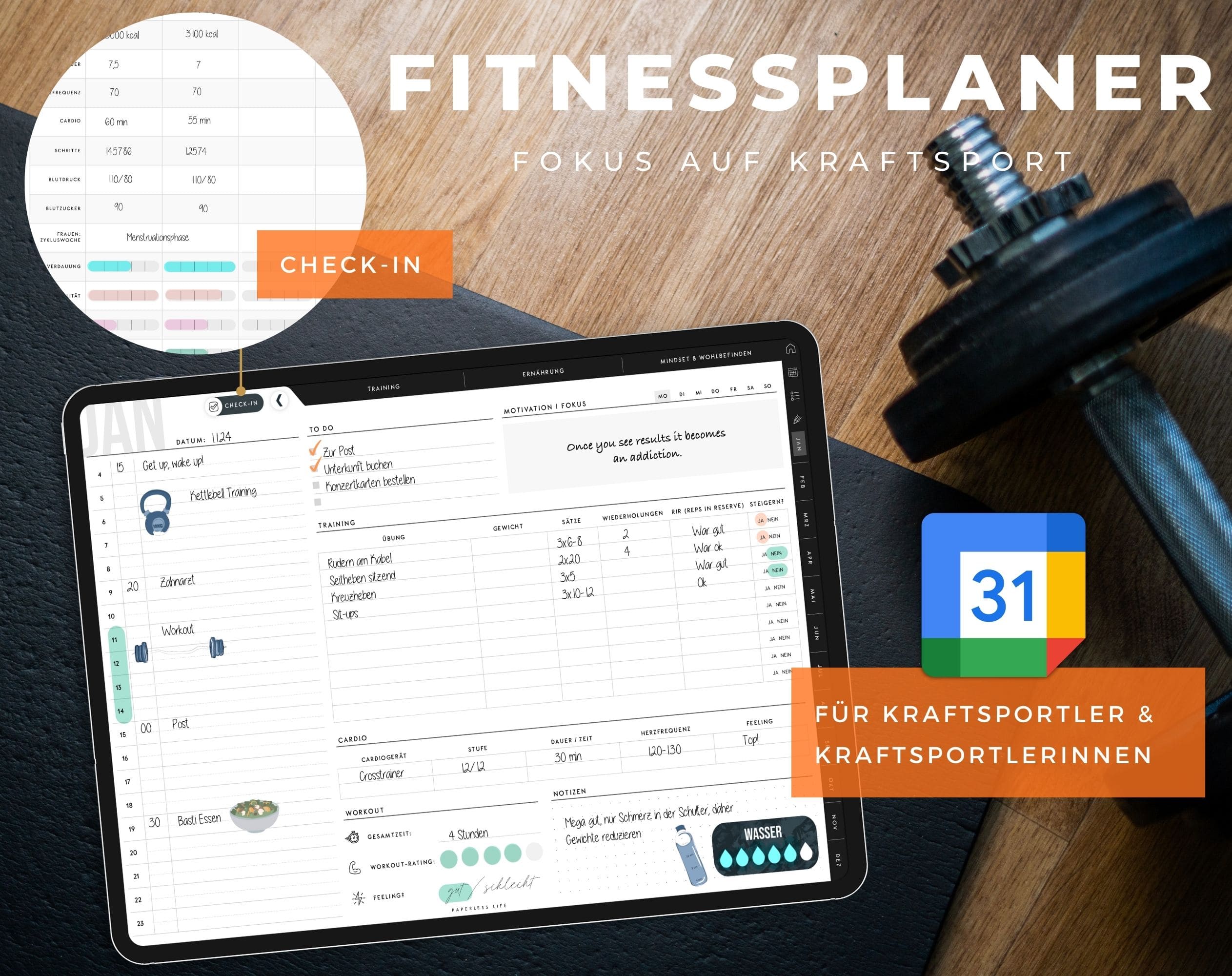 Digitaler Fitnessplaner | Sportplaner | Undatiert - Image 33