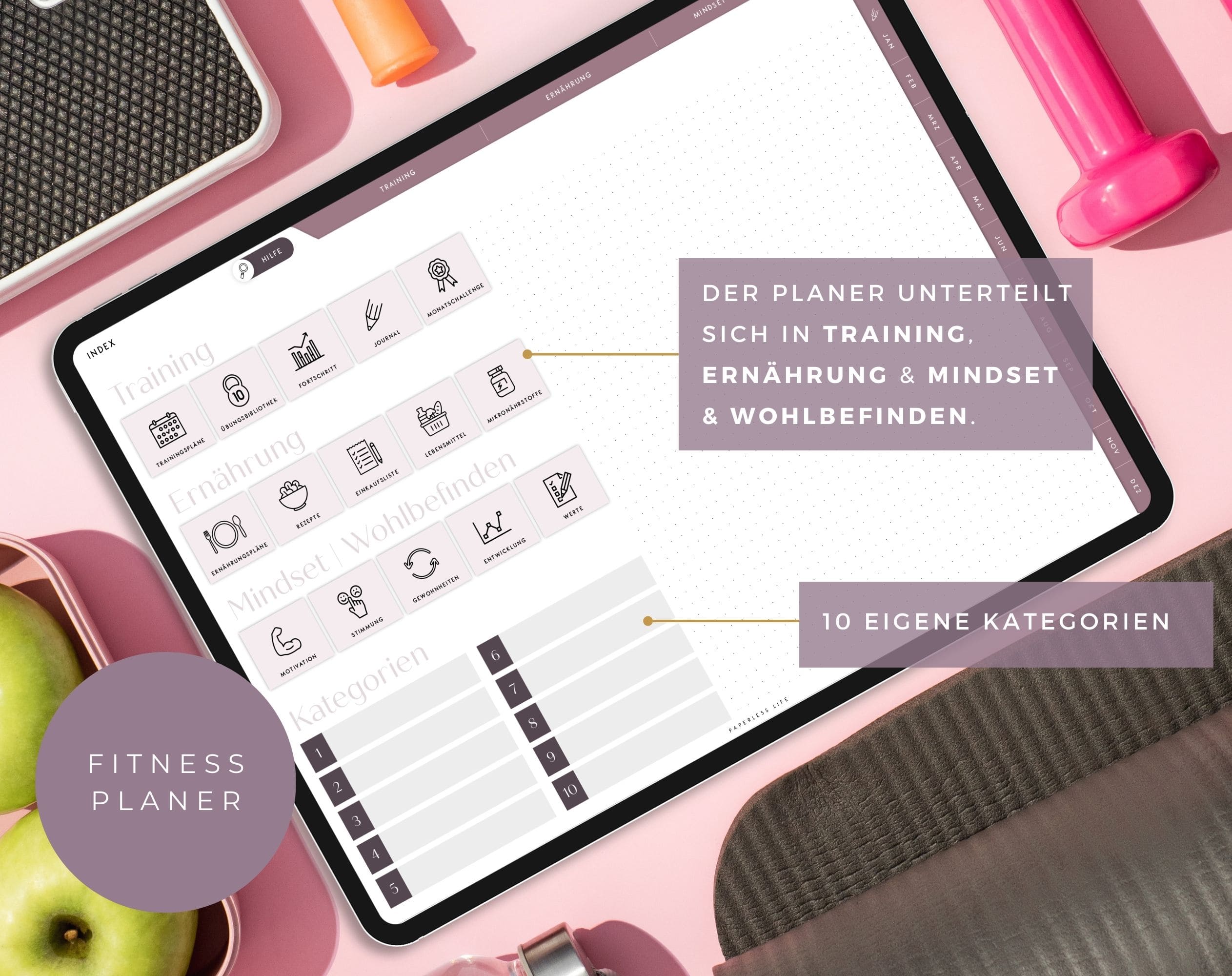 Digitaler Fitnessplaner | Sportplaner | Undatiert - Image 5