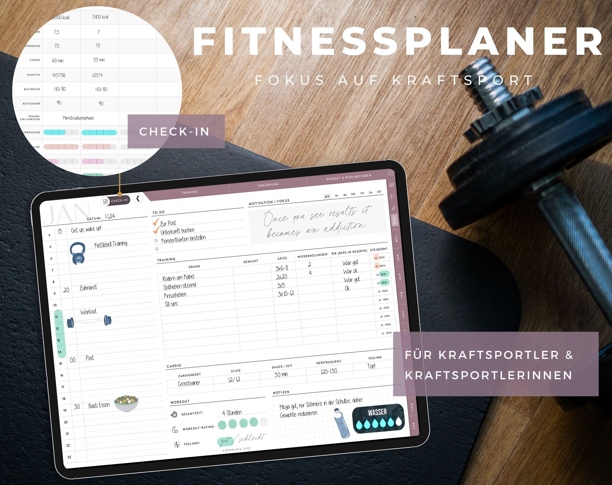 Digitaler Fitnessplaner | Sportplaner | Undatiert - Image 7