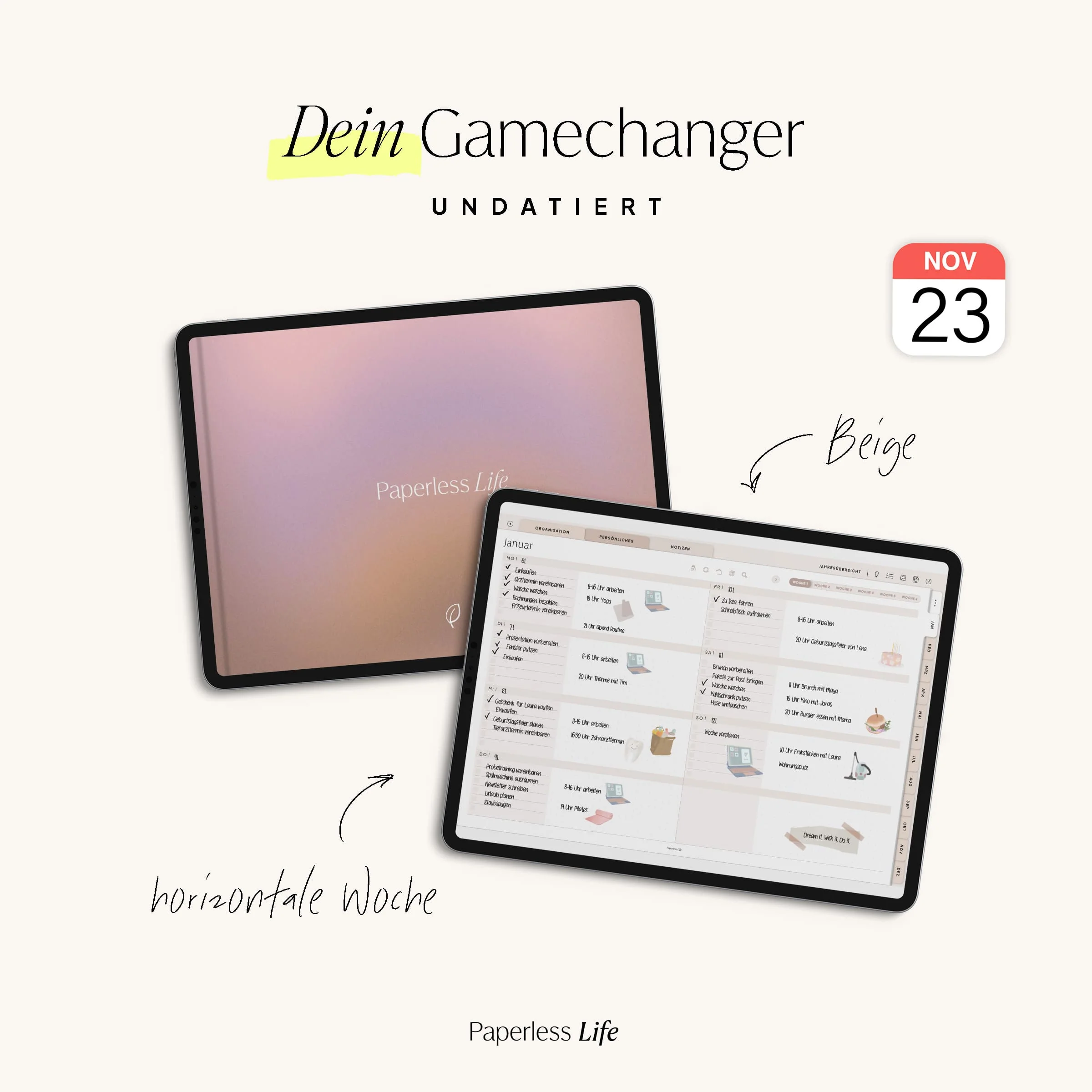 Undatierter Digitaler Planer I für Goodnotes u.v.m. I der Gamechanger - Image 30
