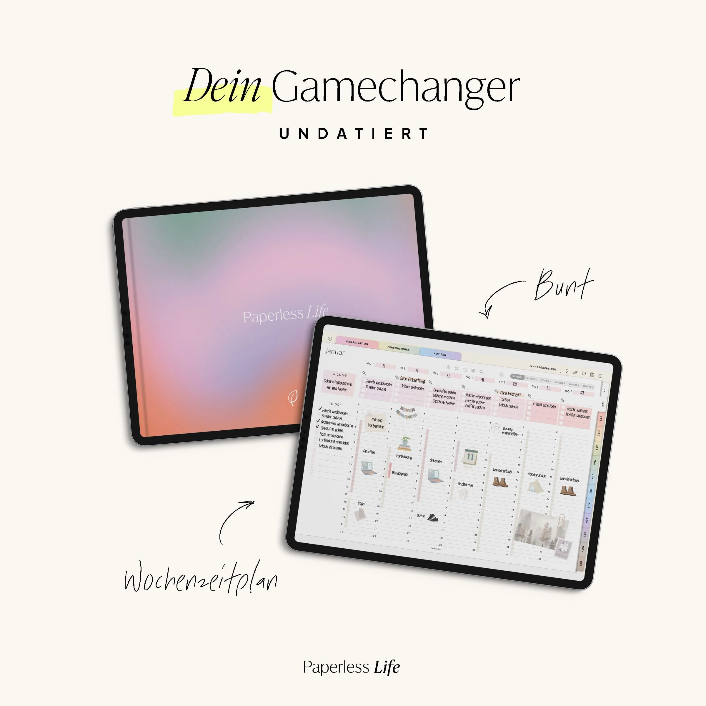 Undatierter Digitaler Planer I für Goodnotes u.v.m. I der Gamechanger - Image 46