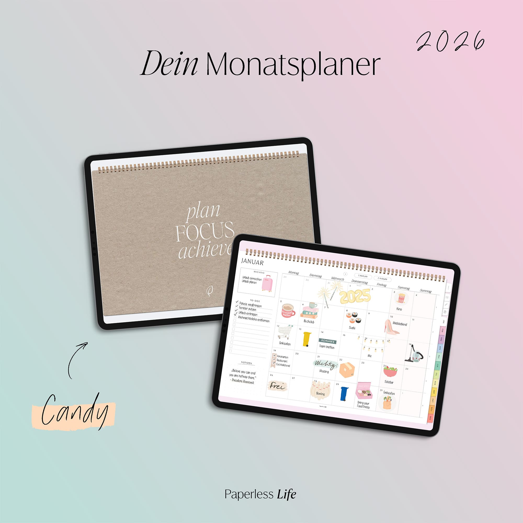 Digitaler Monatsplaner 2026 | Paperless Basics - Image 115
