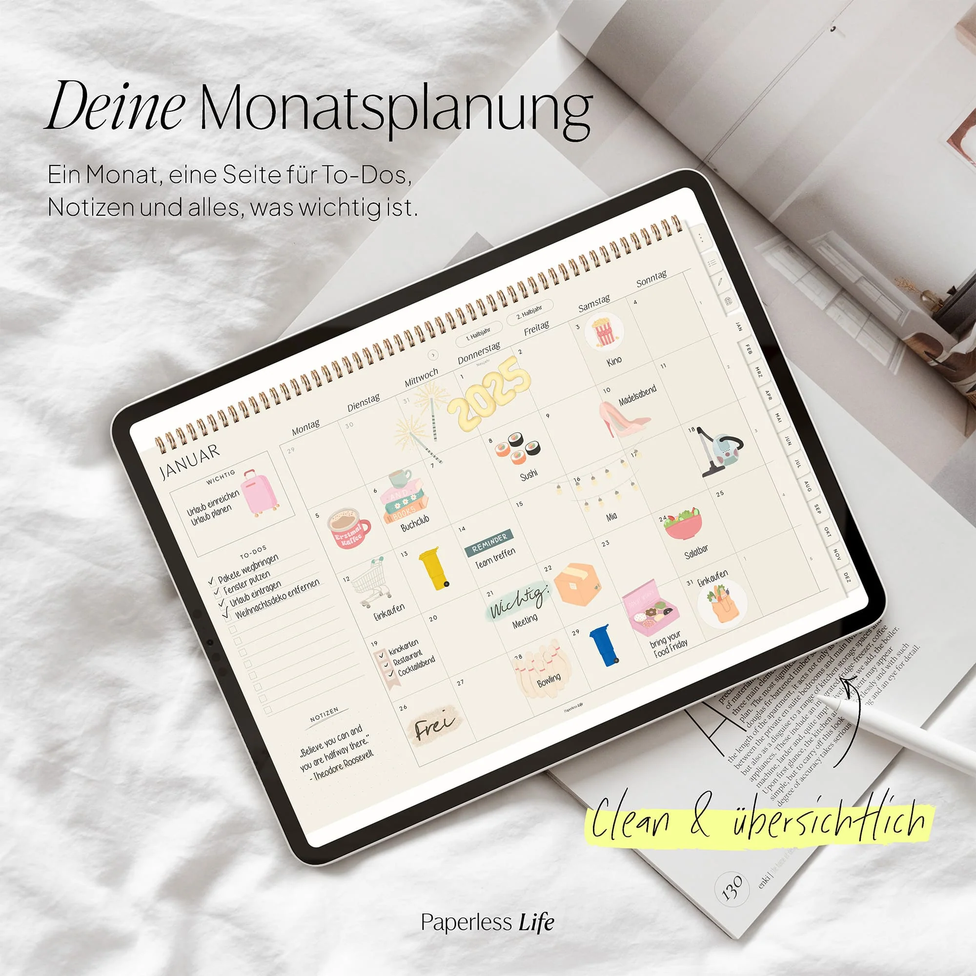 Digitaler Monatsplaner 2026 | Paperless Basics - Image 18