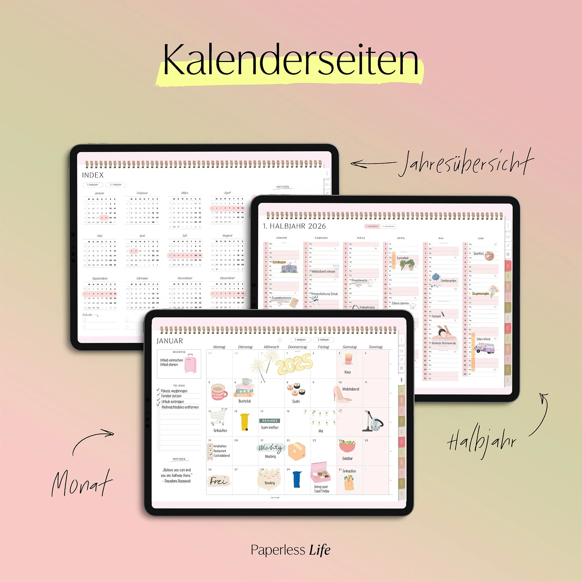 Digitaler Monatsplaner 2026 | Paperless Basics - Image 2