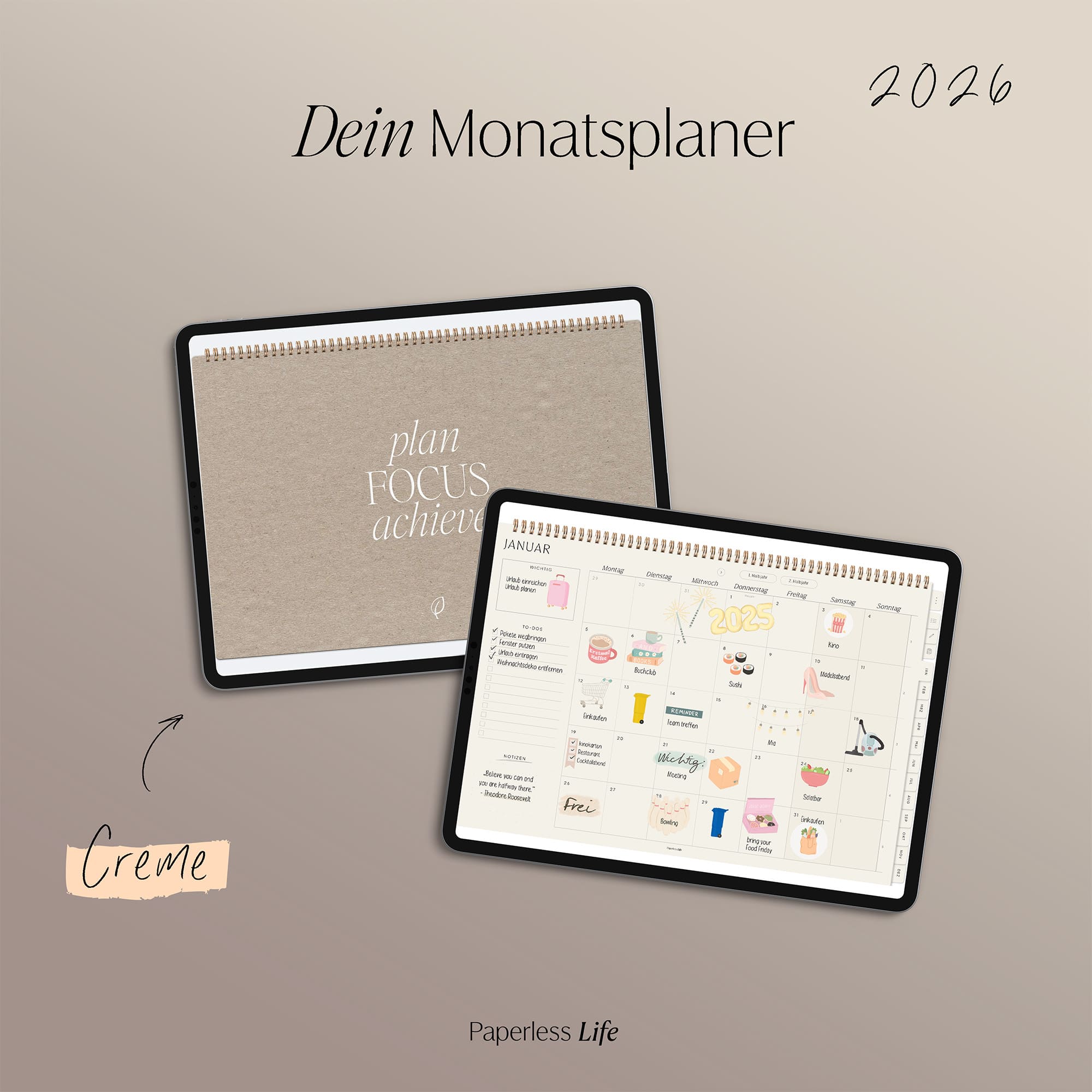 Digitaler Monatsplaner 2026 | Paperless Basics - Image 22