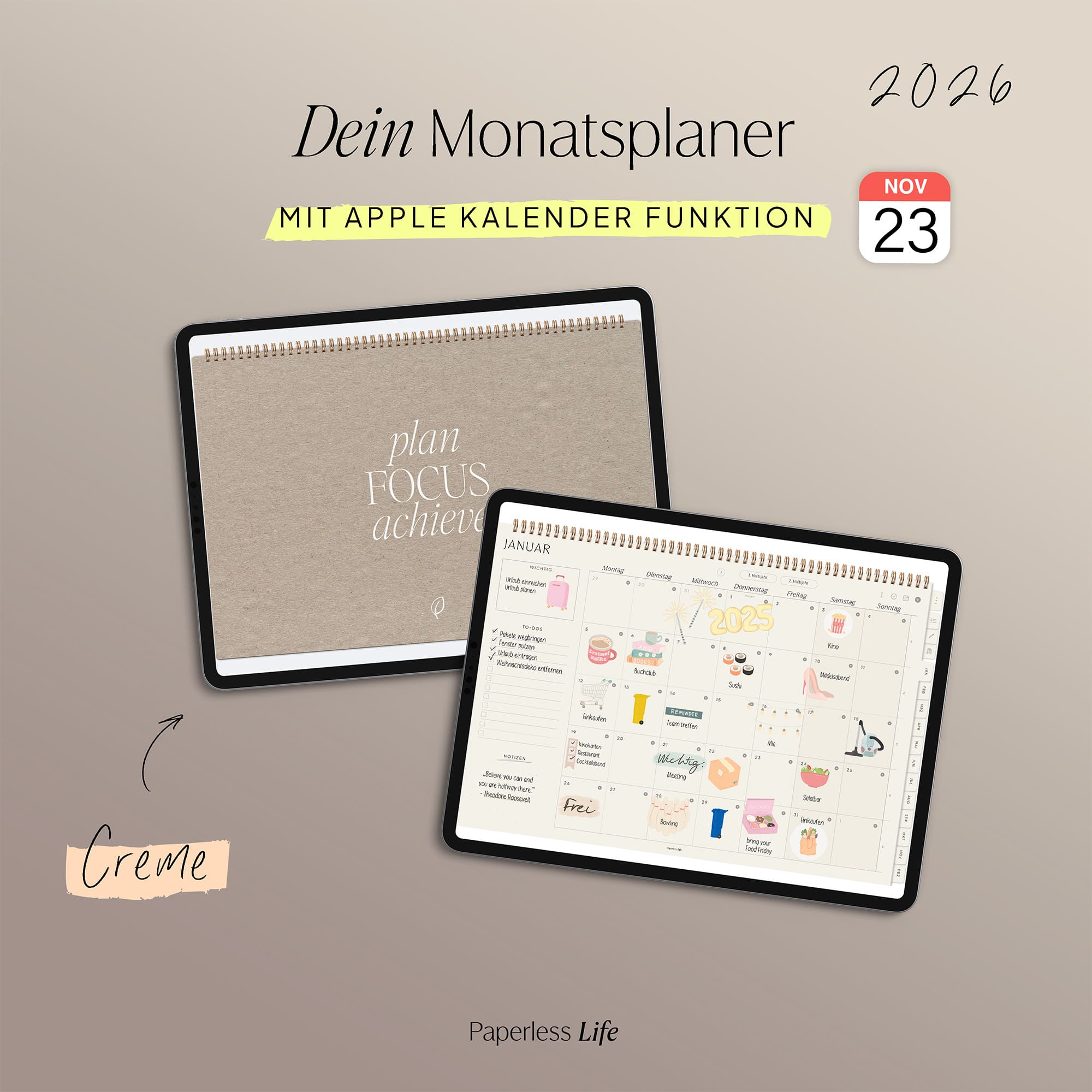Digitaler Monatsplaner 2026 | Paperless Basics - Image 23