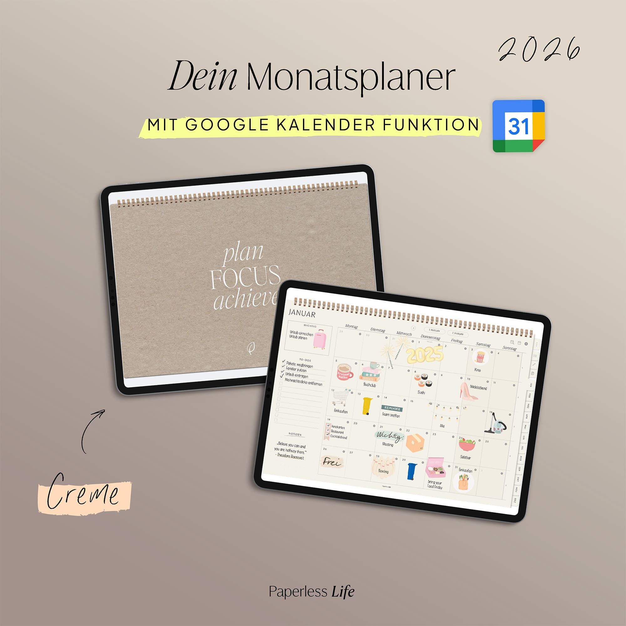 Digitaler Monatsplaner 2026 | Paperless Basics - Image 26