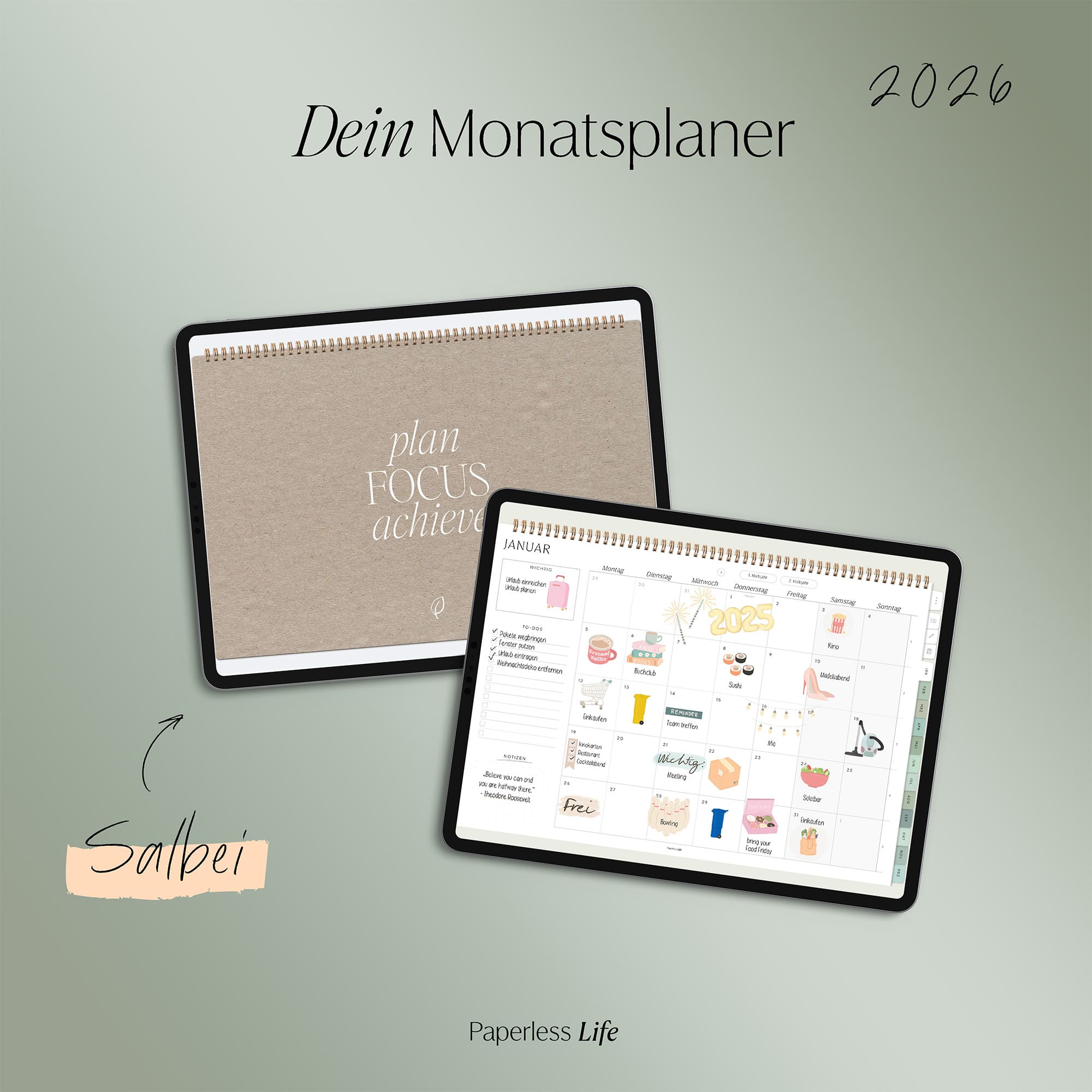 Digitaler Monatsplaner 2026 | Paperless Basics - Image 32