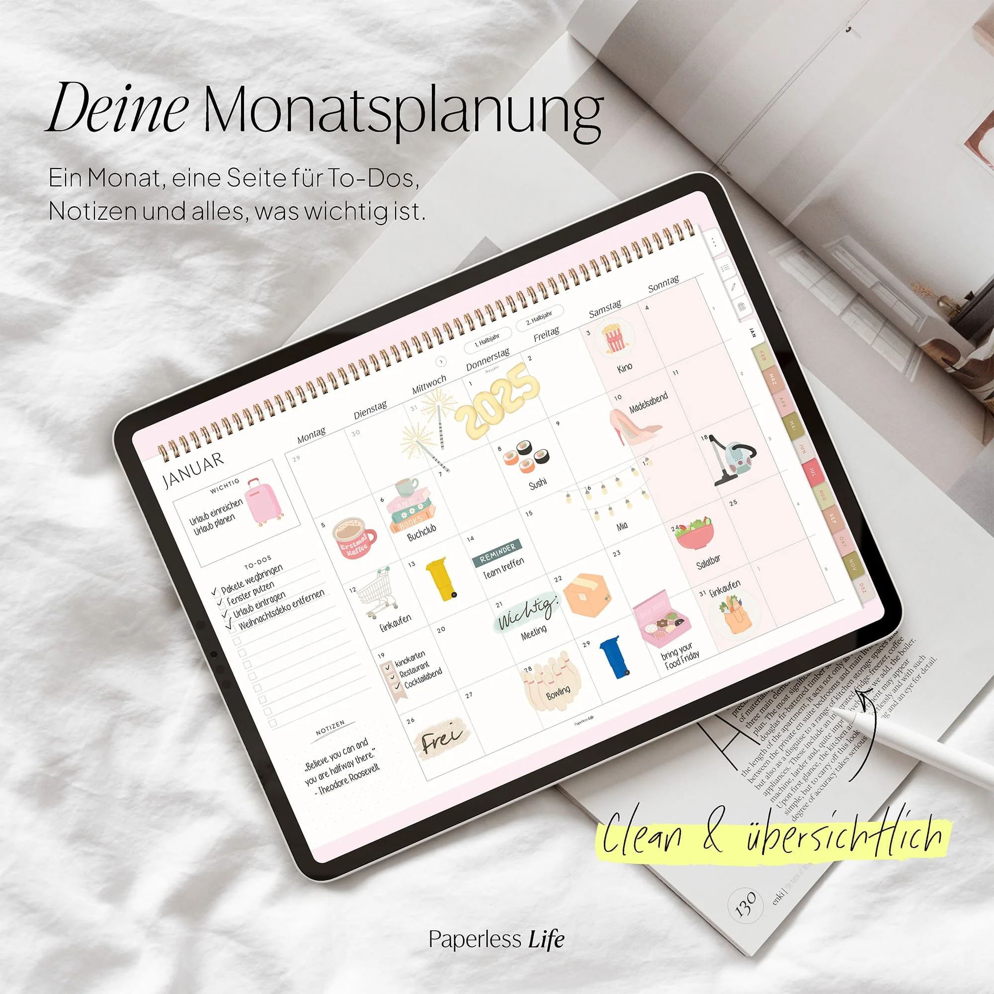 Digitaler Monatsplaner 2026 | Paperless Basics - Image 4