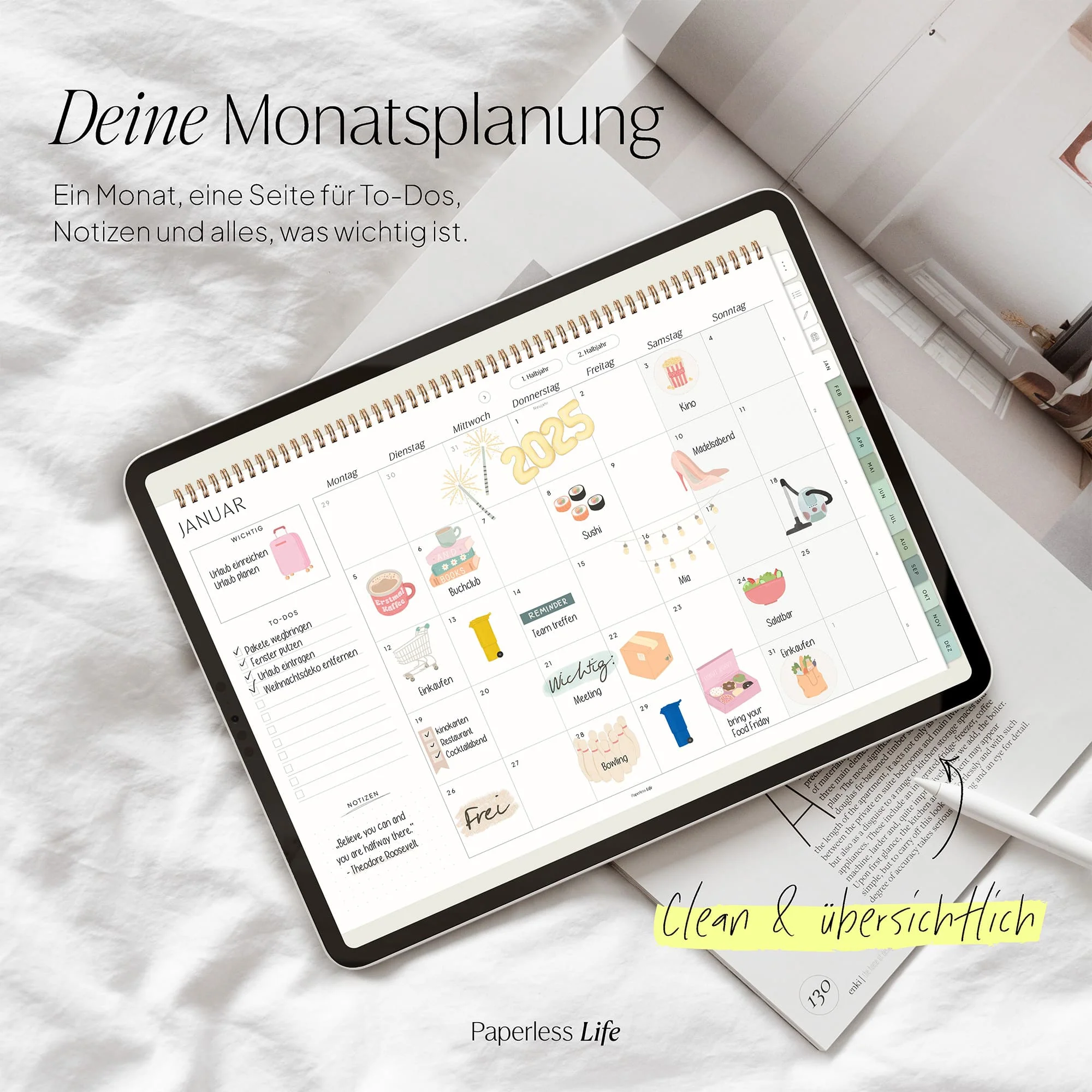 Digitaler Monatsplaner 2026 | Paperless Basics - Image 40