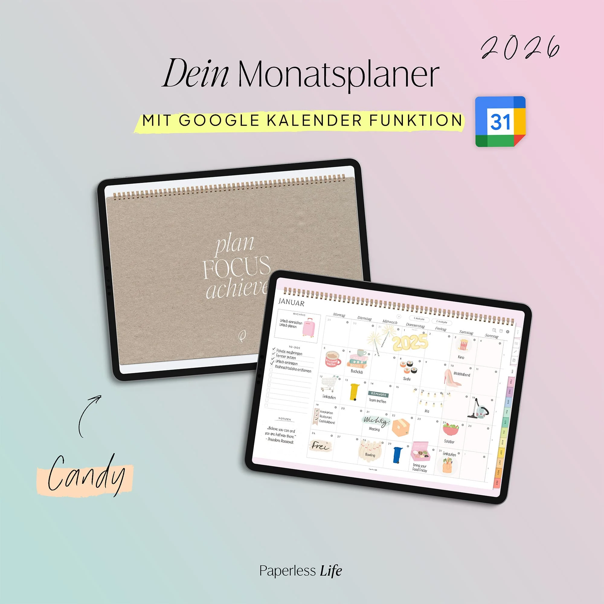 Digitaler Monatsplaner 2026 | Paperless Basics - Image 52
