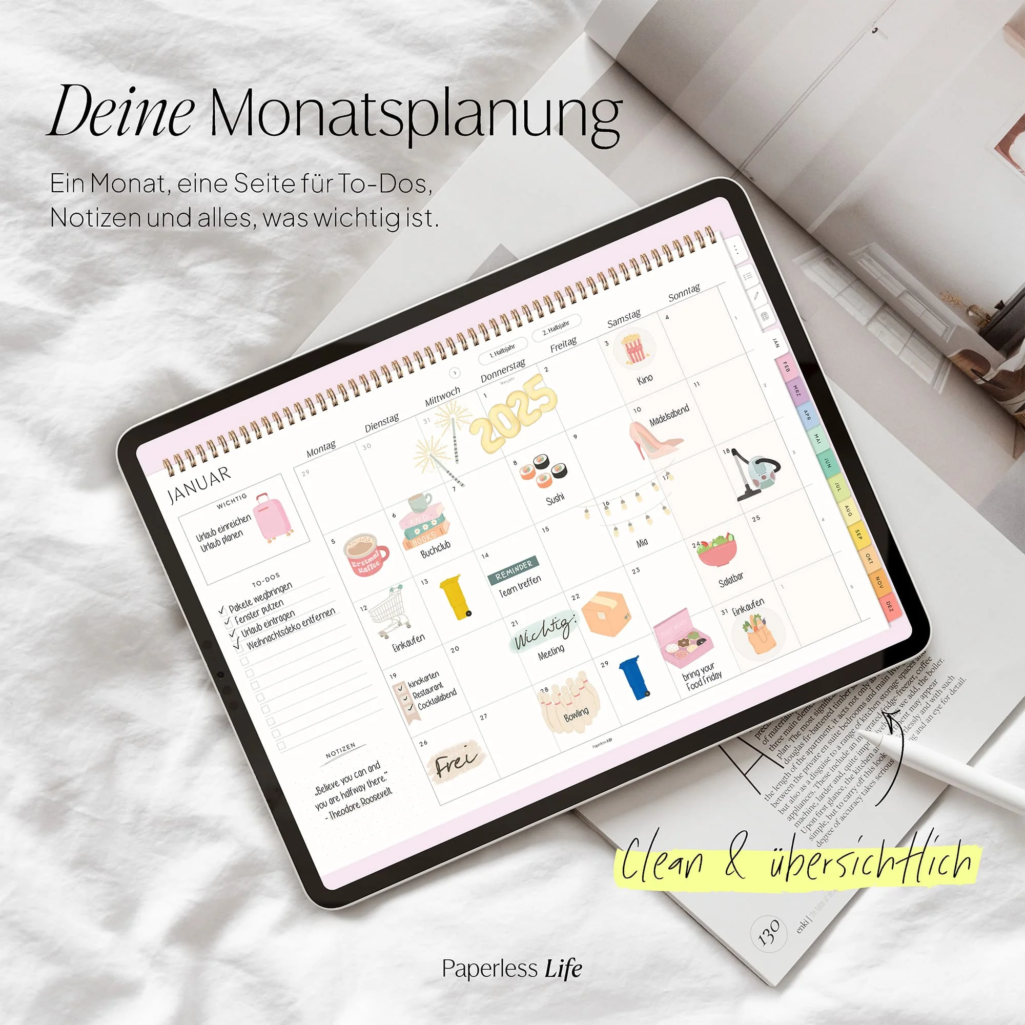 Digitaler Monatsplaner 2026 | Paperless Basics - Image 58