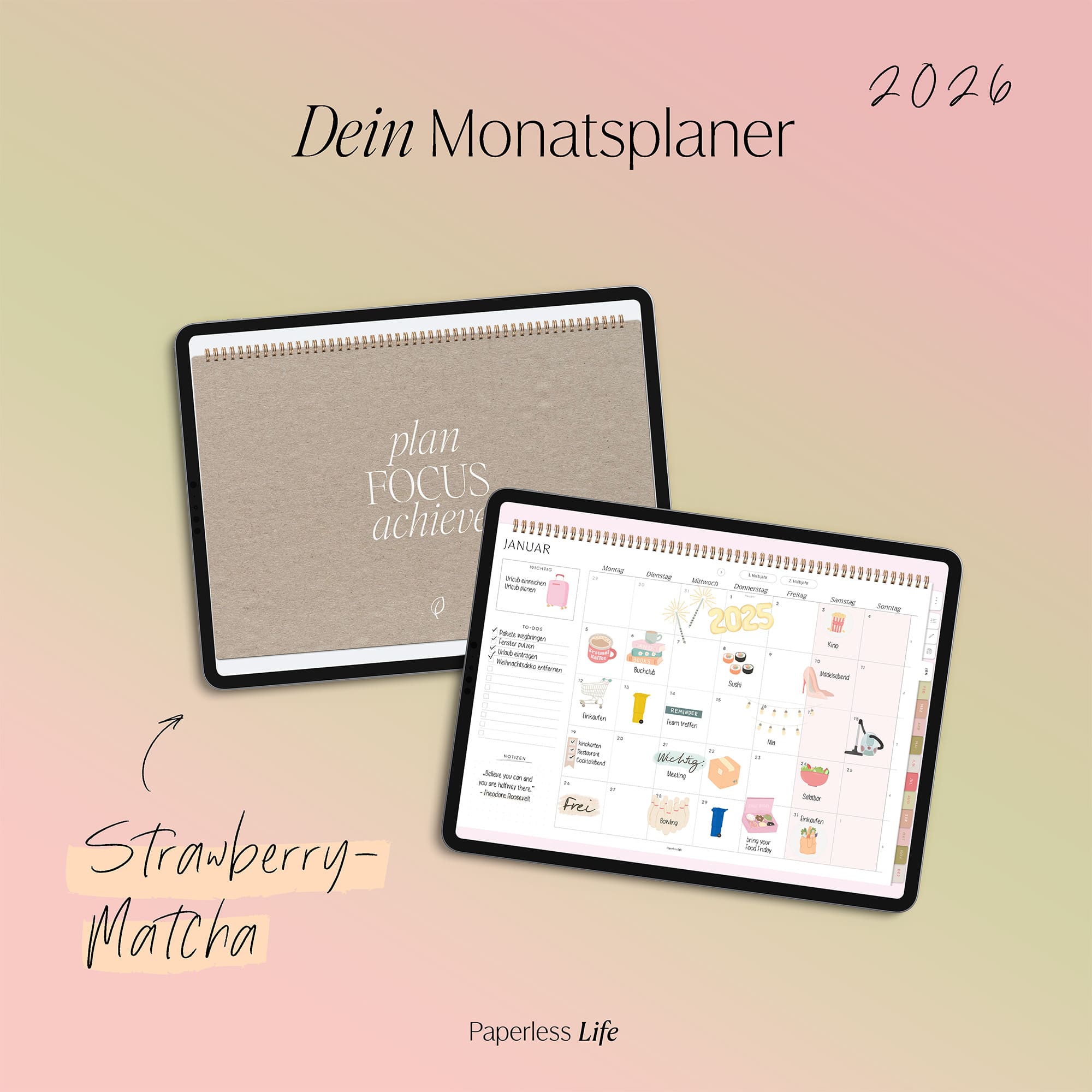 Digitaler Monatsplaner 2026 | Paperless Basics - Image 65
