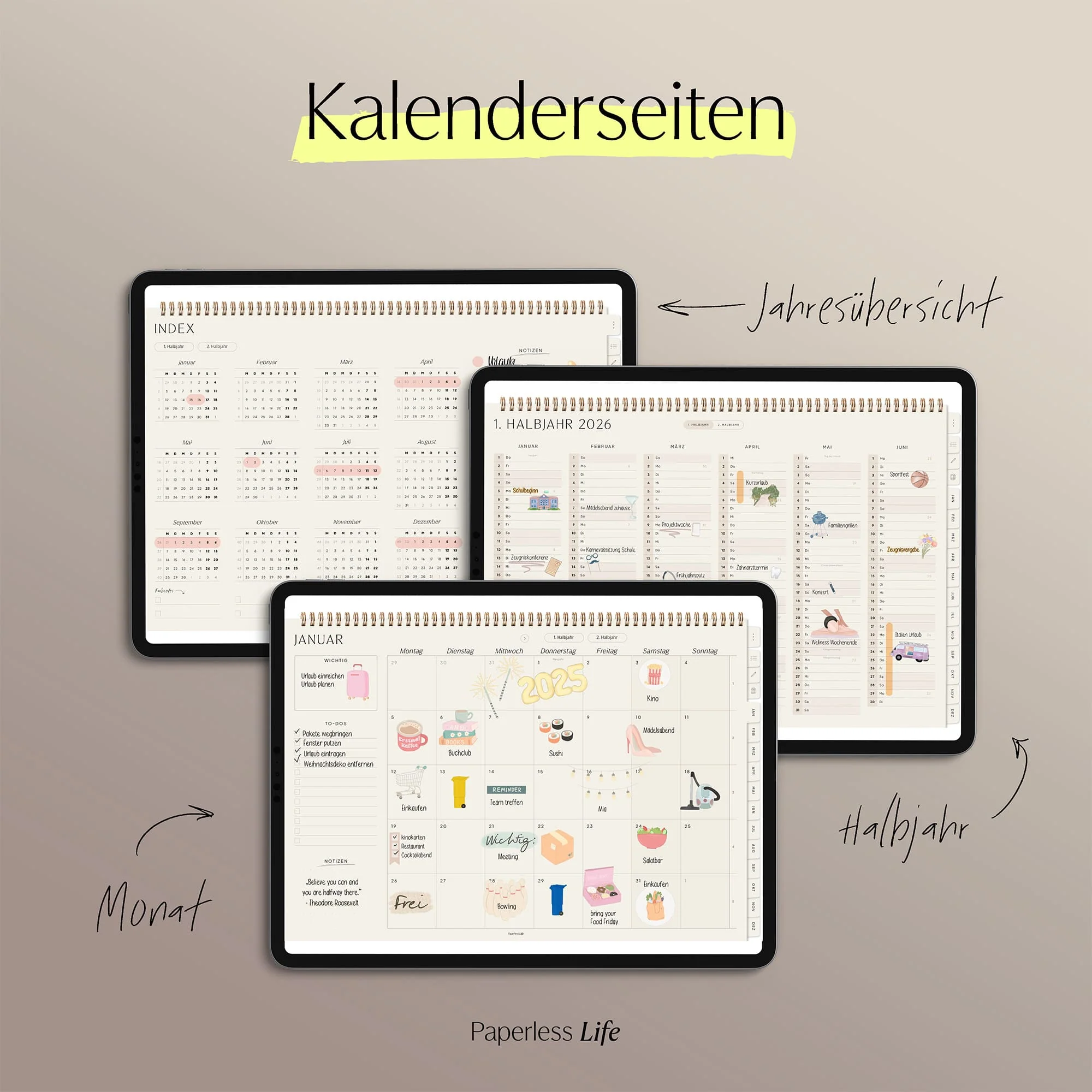 Digitaler Monatsplaner 2026 | Paperless Basics - Image 85