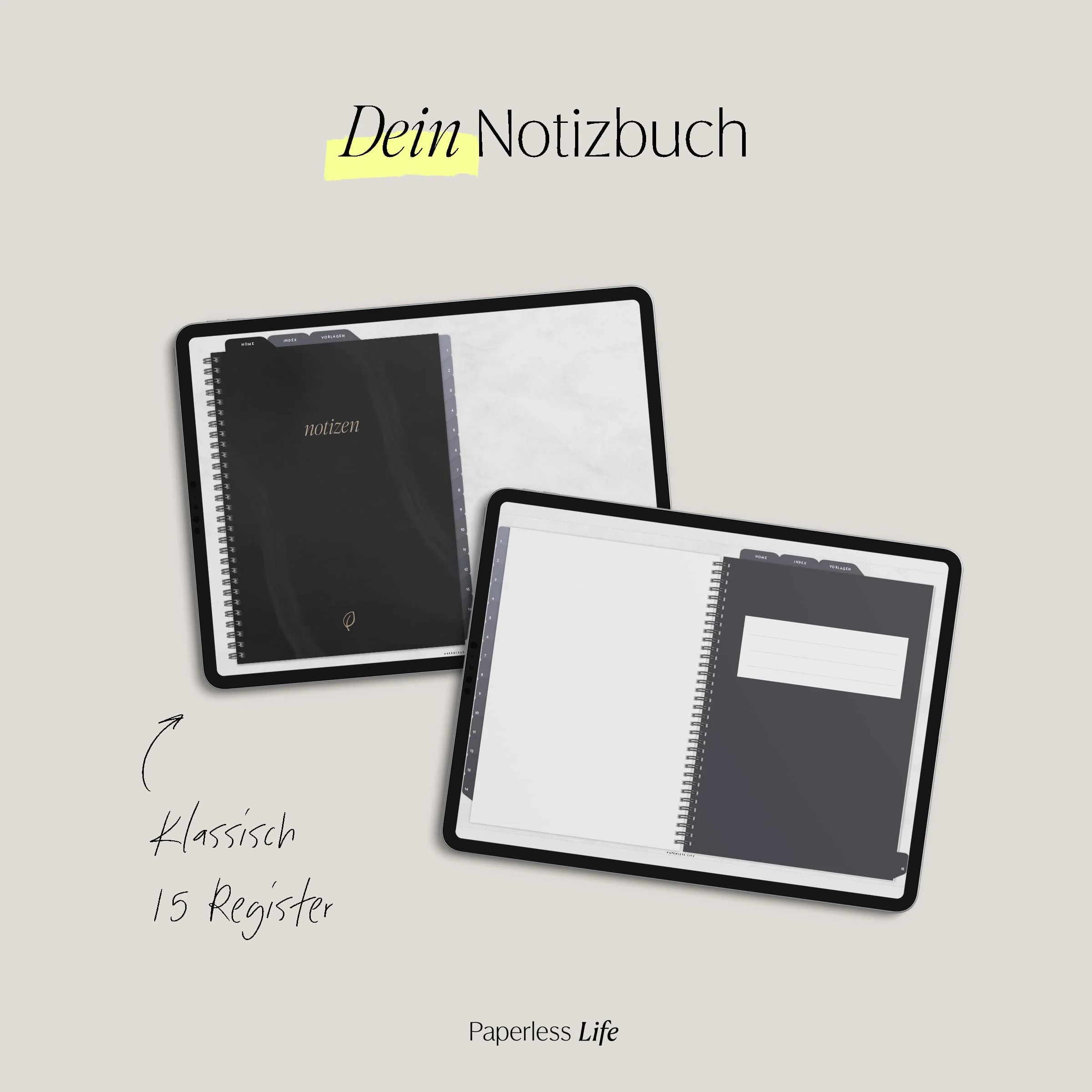 Digitales Notizbuch "Endlich Papierlos" - 15 Reiter - Image 11