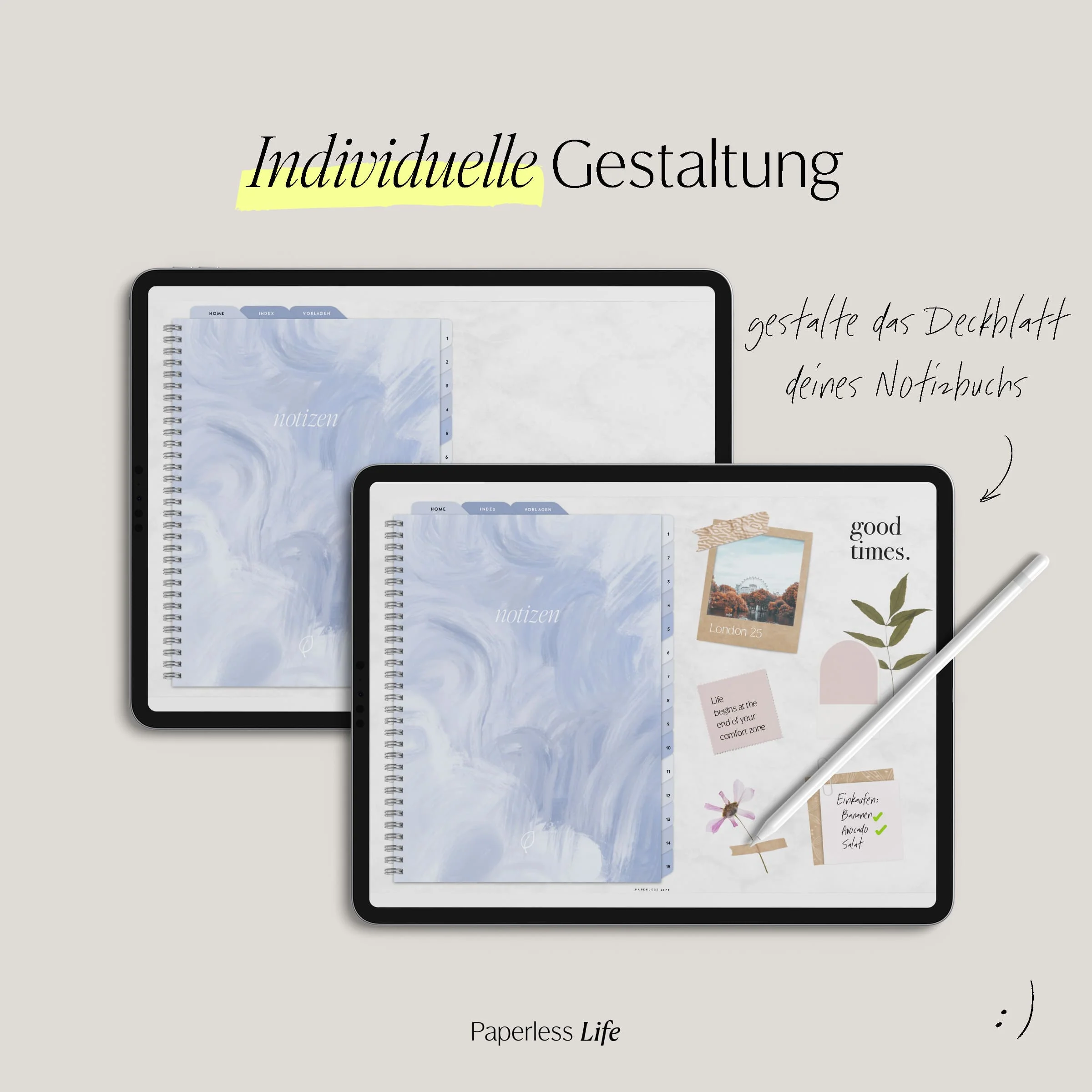Digitales Notizbuch "Endlich Papierlos" - 15 Reiter - Image 3