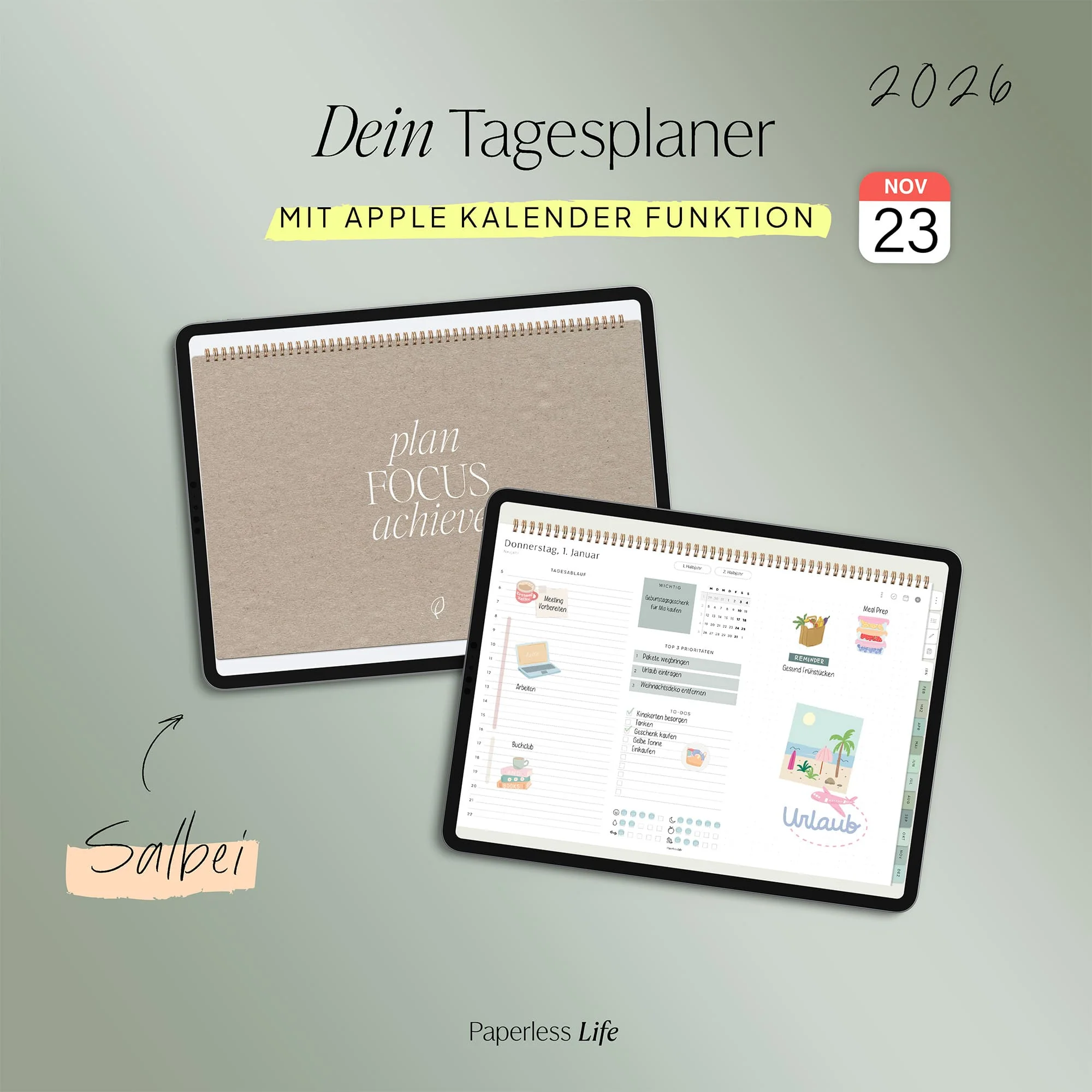 Digitaler Tagesplaner 2026 | Paperless Basics - Image 44