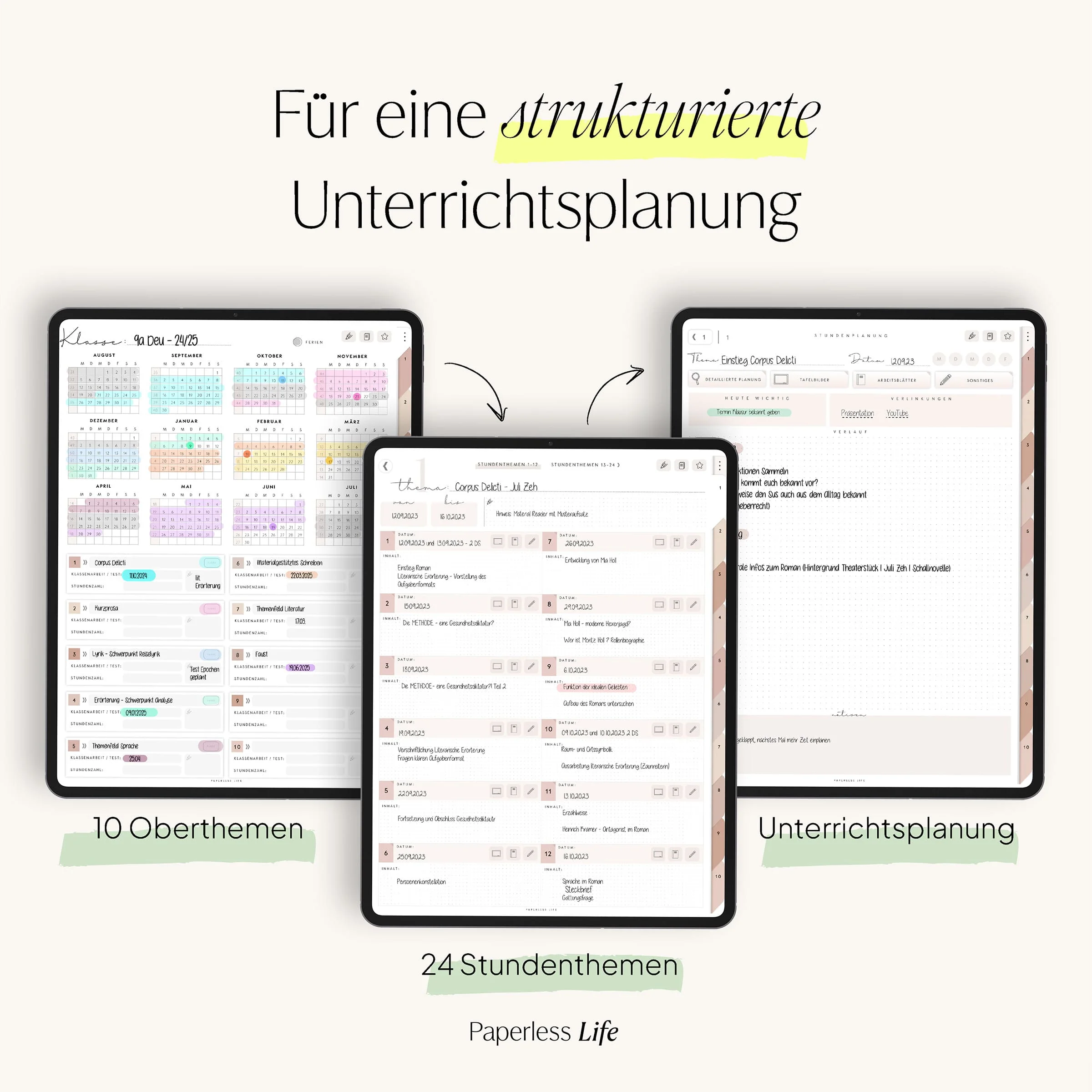 Digitaler Unterrichtsplaner - für GoodNotes & Co. - Image 4