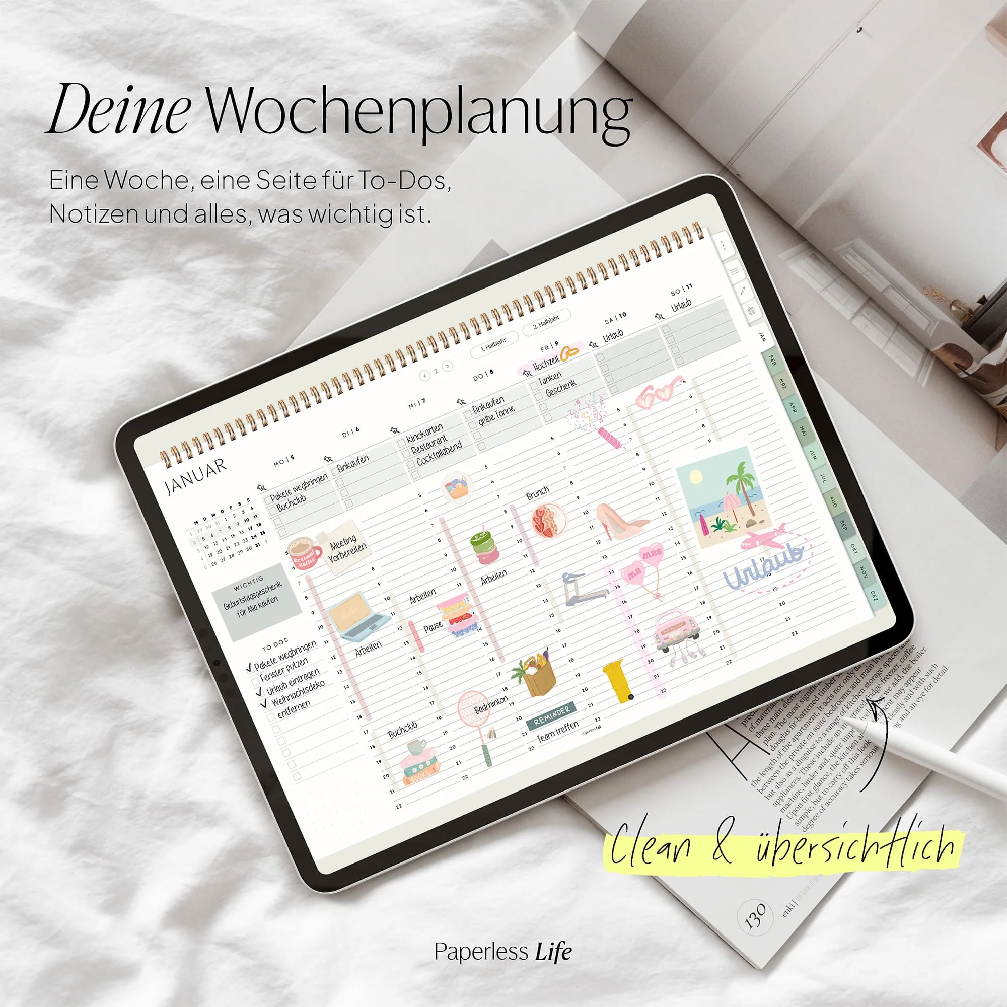 Digitaler Wochenplaner 2026 | Paperless Basics - Image 50
