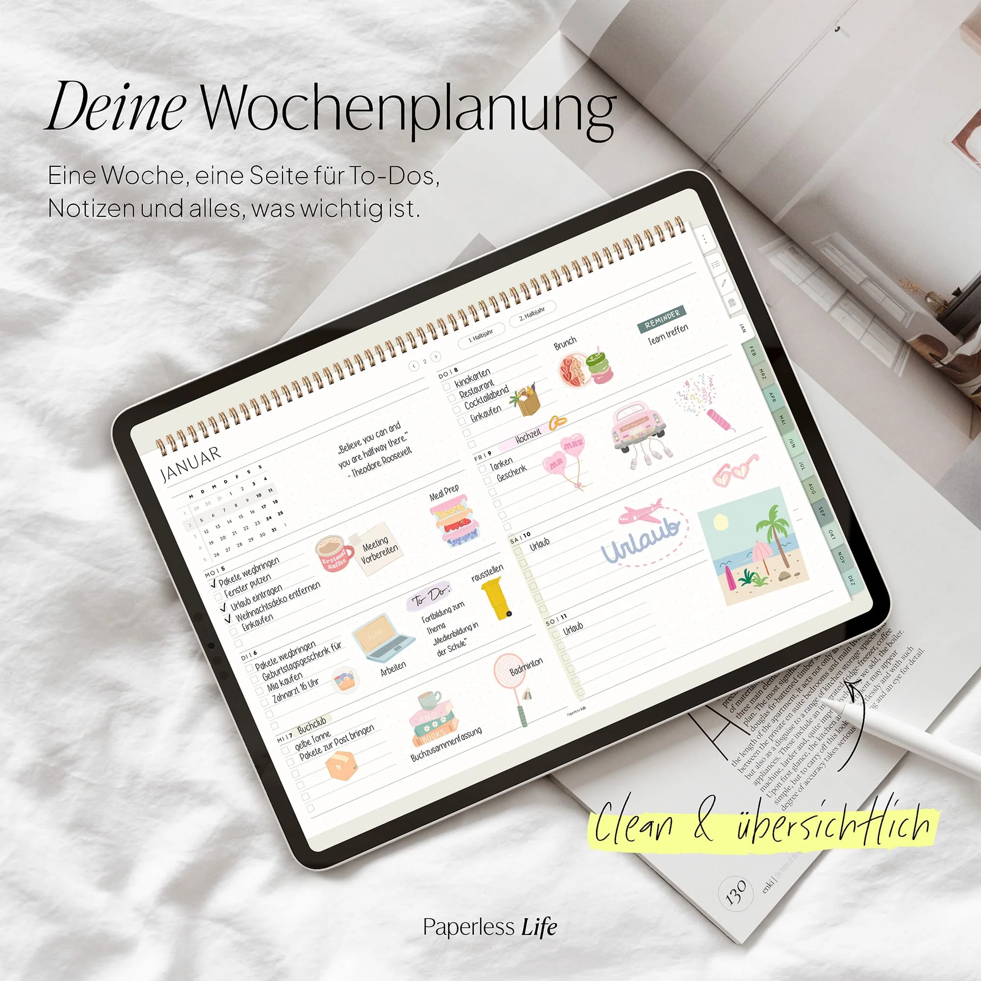 Digitaler Wochenplaner 2026 | Paperless Basics - Image 65