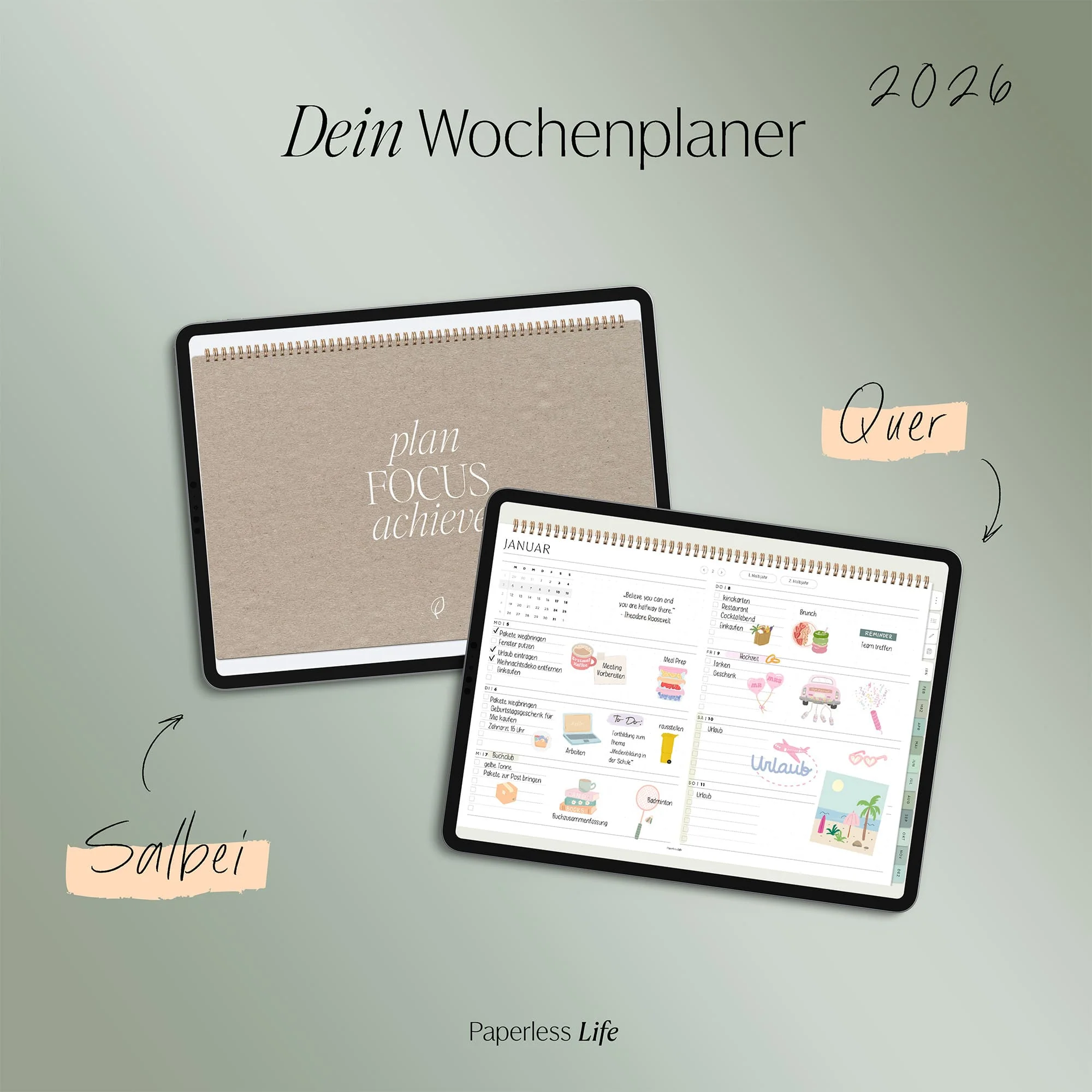 Digitaler Wochenplaner 2026 | Paperless Basics - Image 66