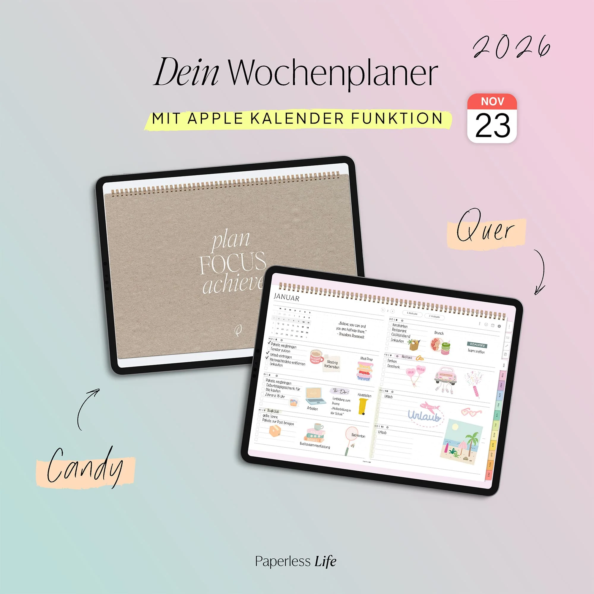 Digitaler Wochenplaner 2026 | Paperless Basics - Image 85