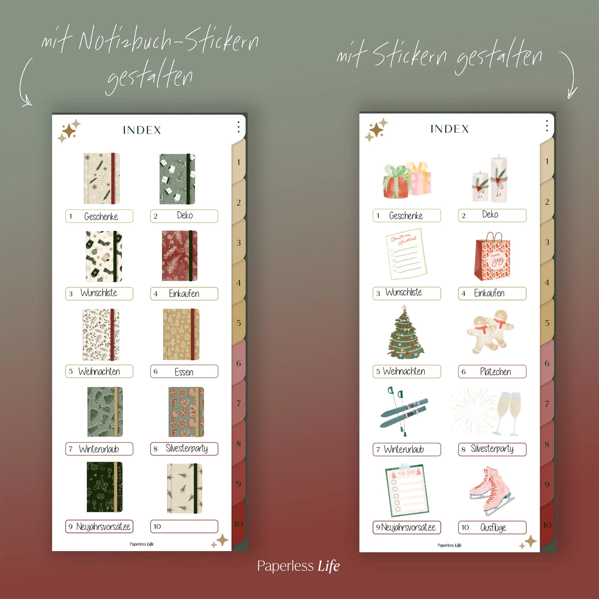 Digitales Christmas Notizbuch für den Split View | Optimiert für Goodnotes - Image 5
