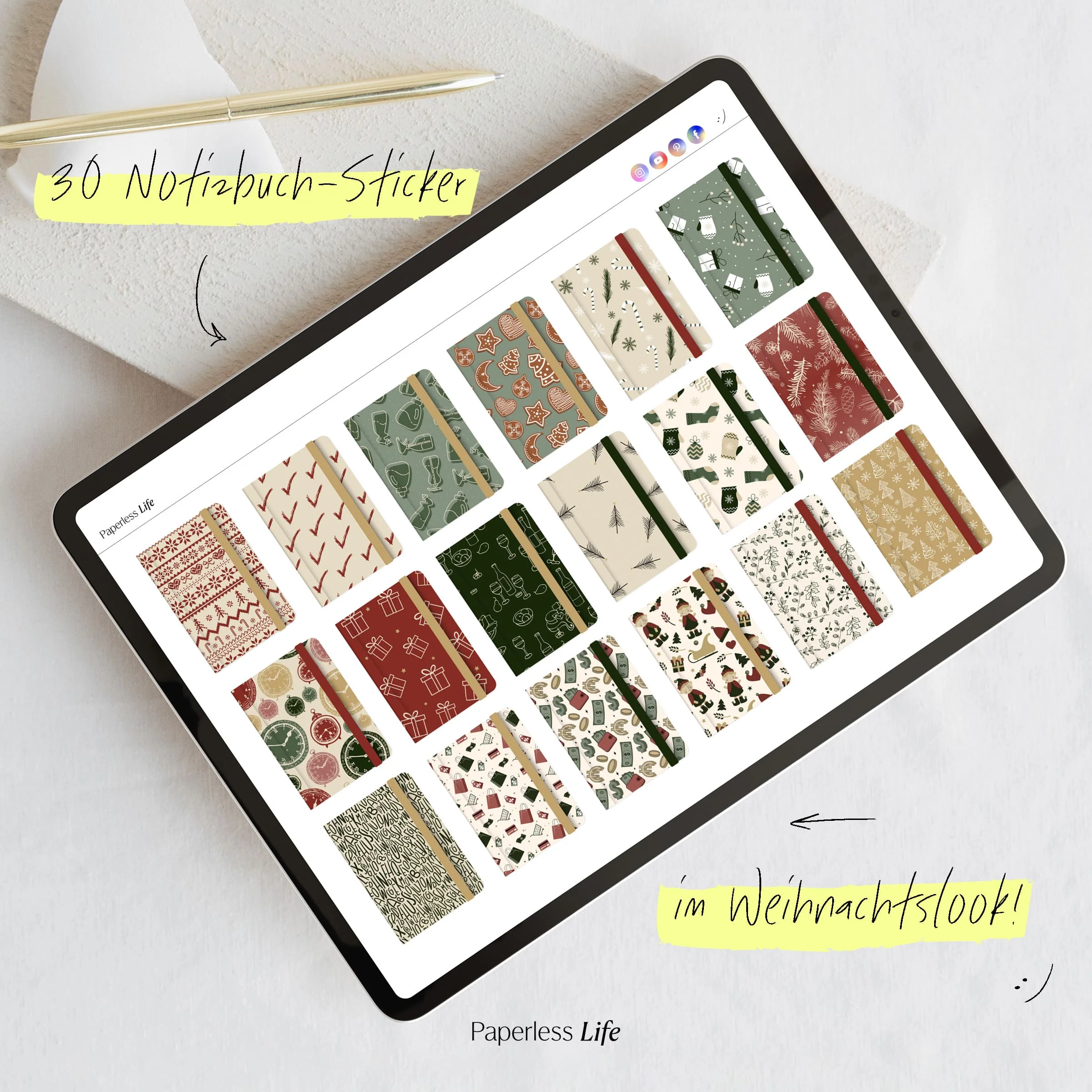 Digitales Christmas Notizbuch für den Split View | Optimiert für Goodnotes - Image 7
