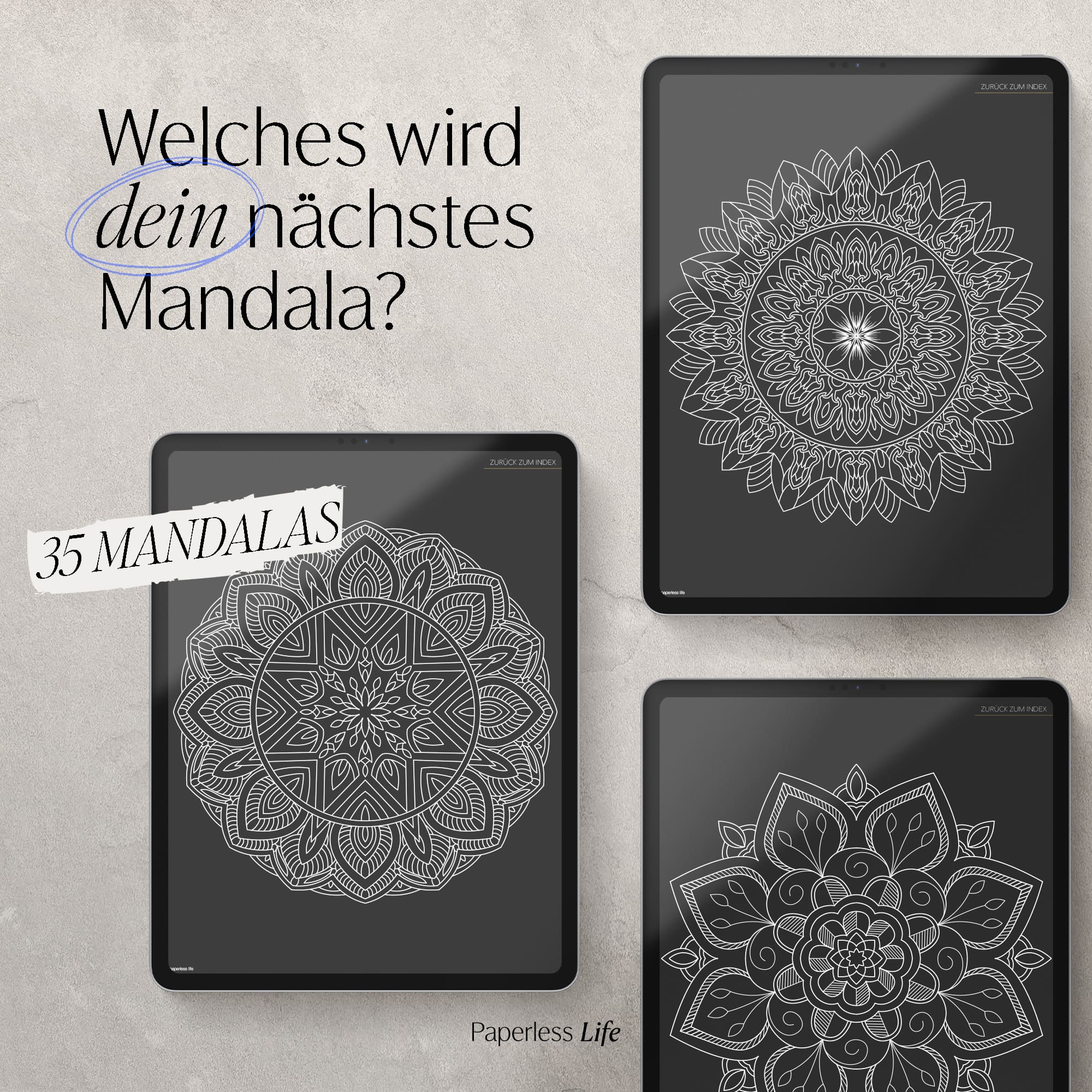 Digitales Malbuch - Mandala Black Edition - Image 5