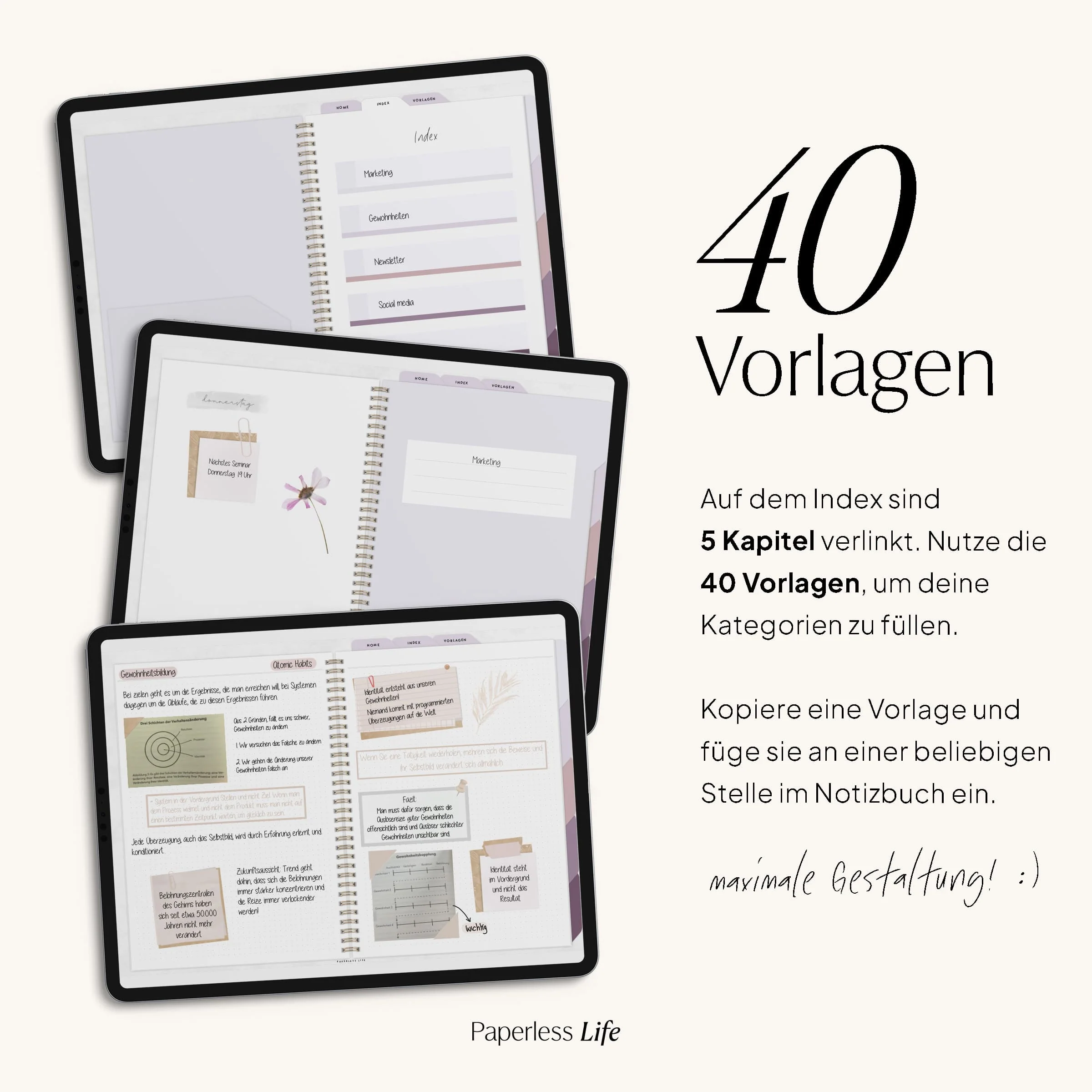 Digitales Notizbuch "Endlich Papierlos" - 5 Reiter - Image 5